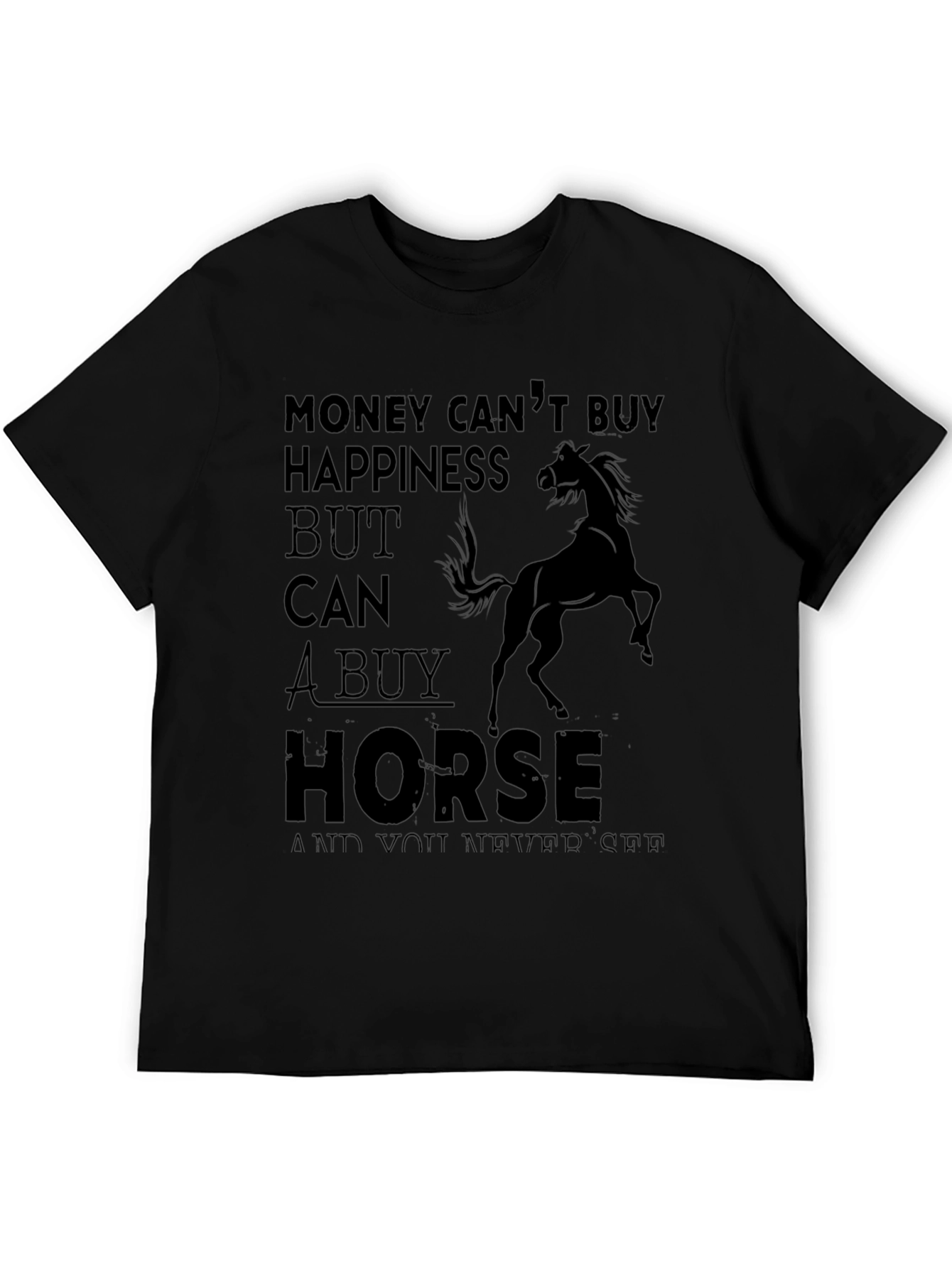 Funny Horse Lover T-Shirt - Money Cant Buy Happiness