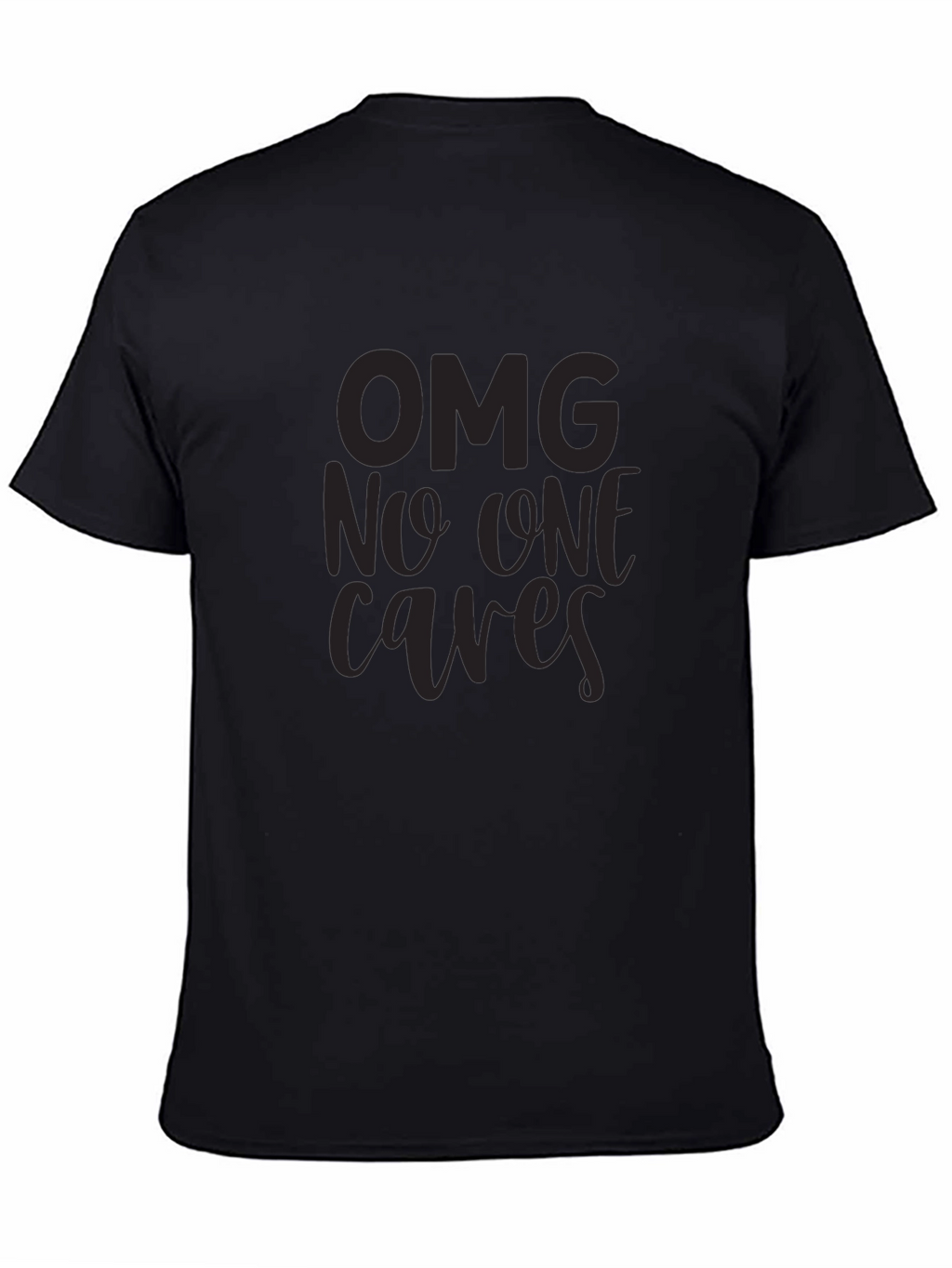 OMG No One Cares Graphic T-Shirt - Black