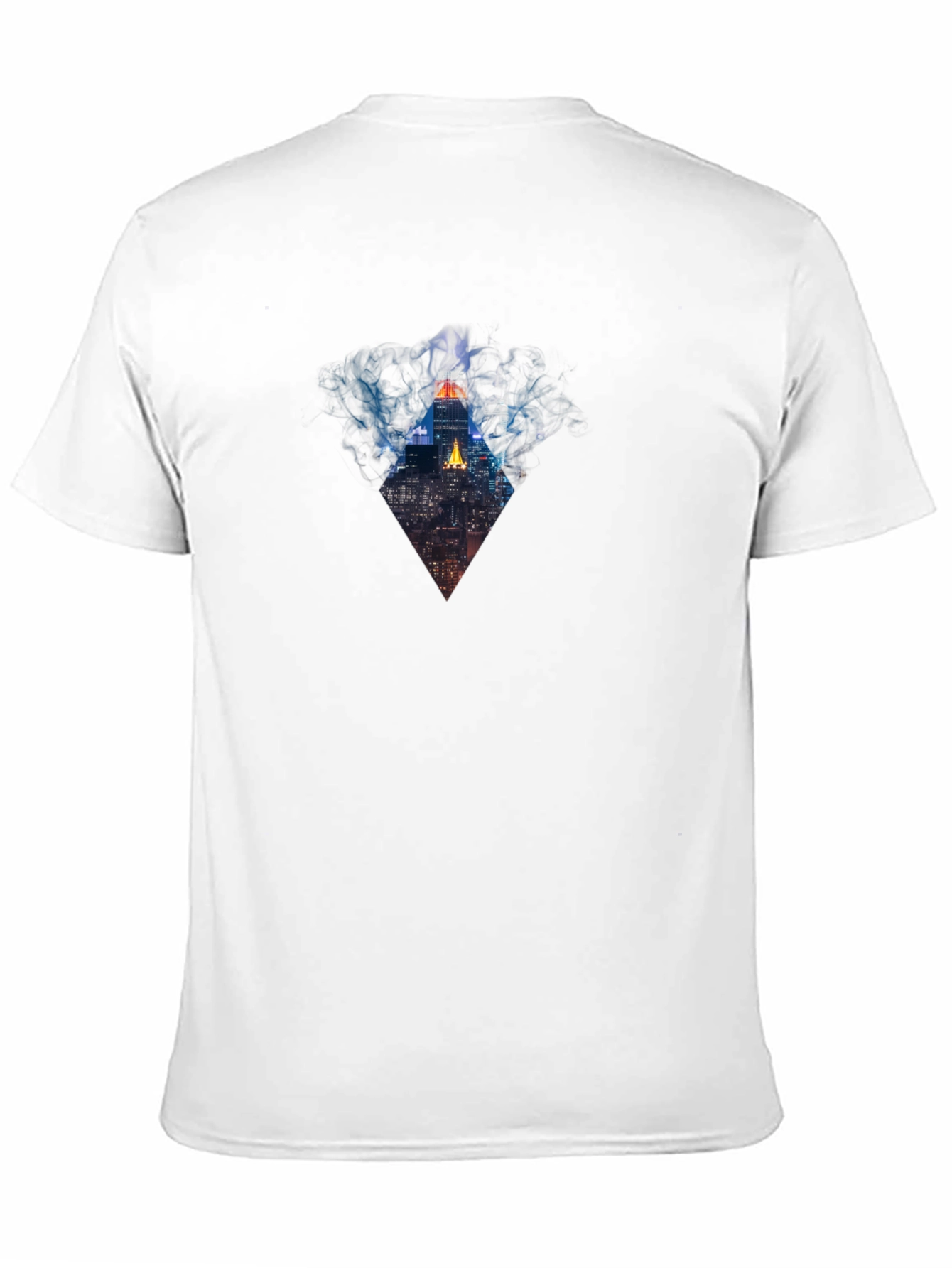 Cityscape Prism Graphic Tee - Modern Mens Black T-Shirt