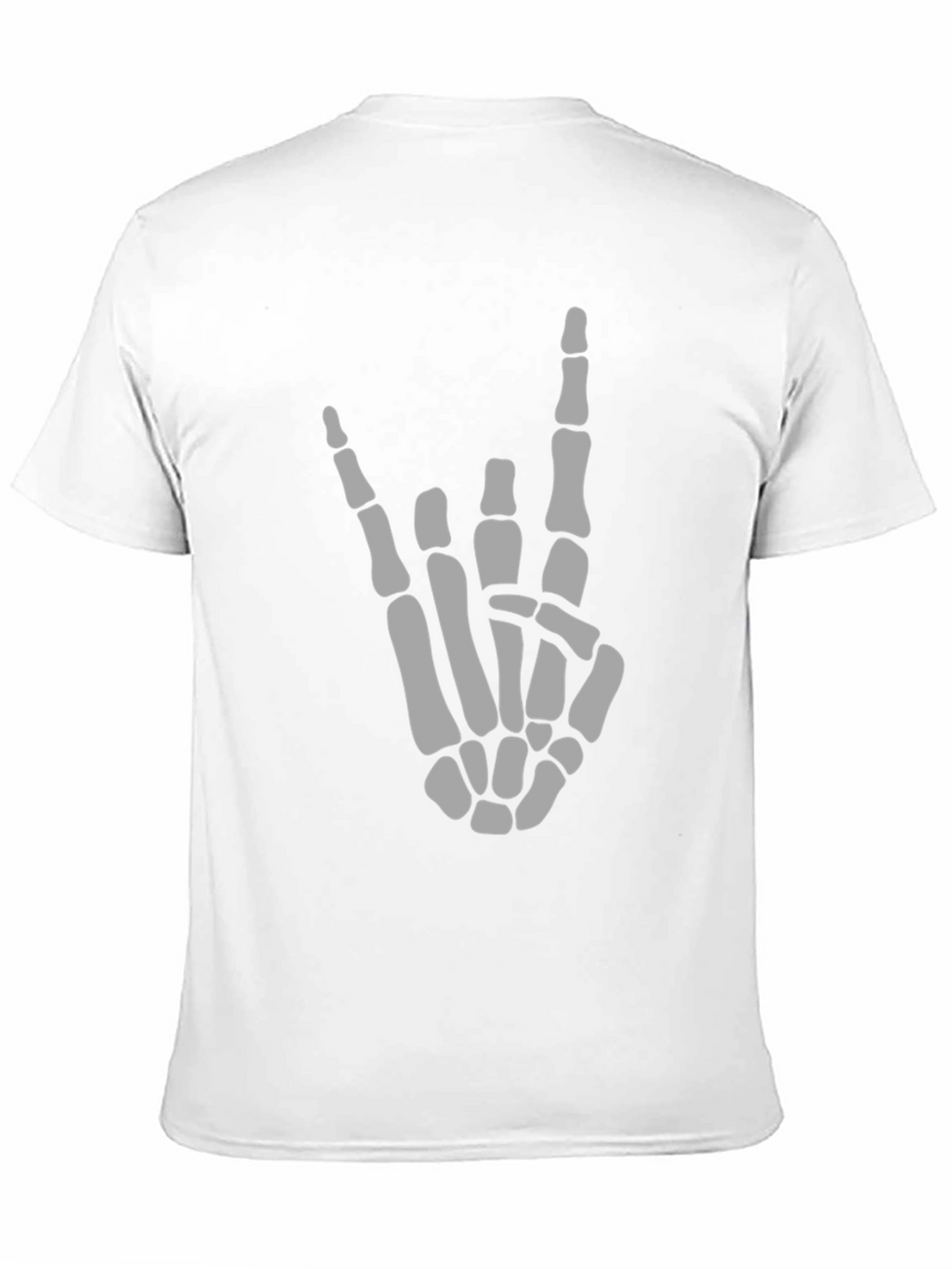 Skeleton Hand Rock On Black T-Shirt