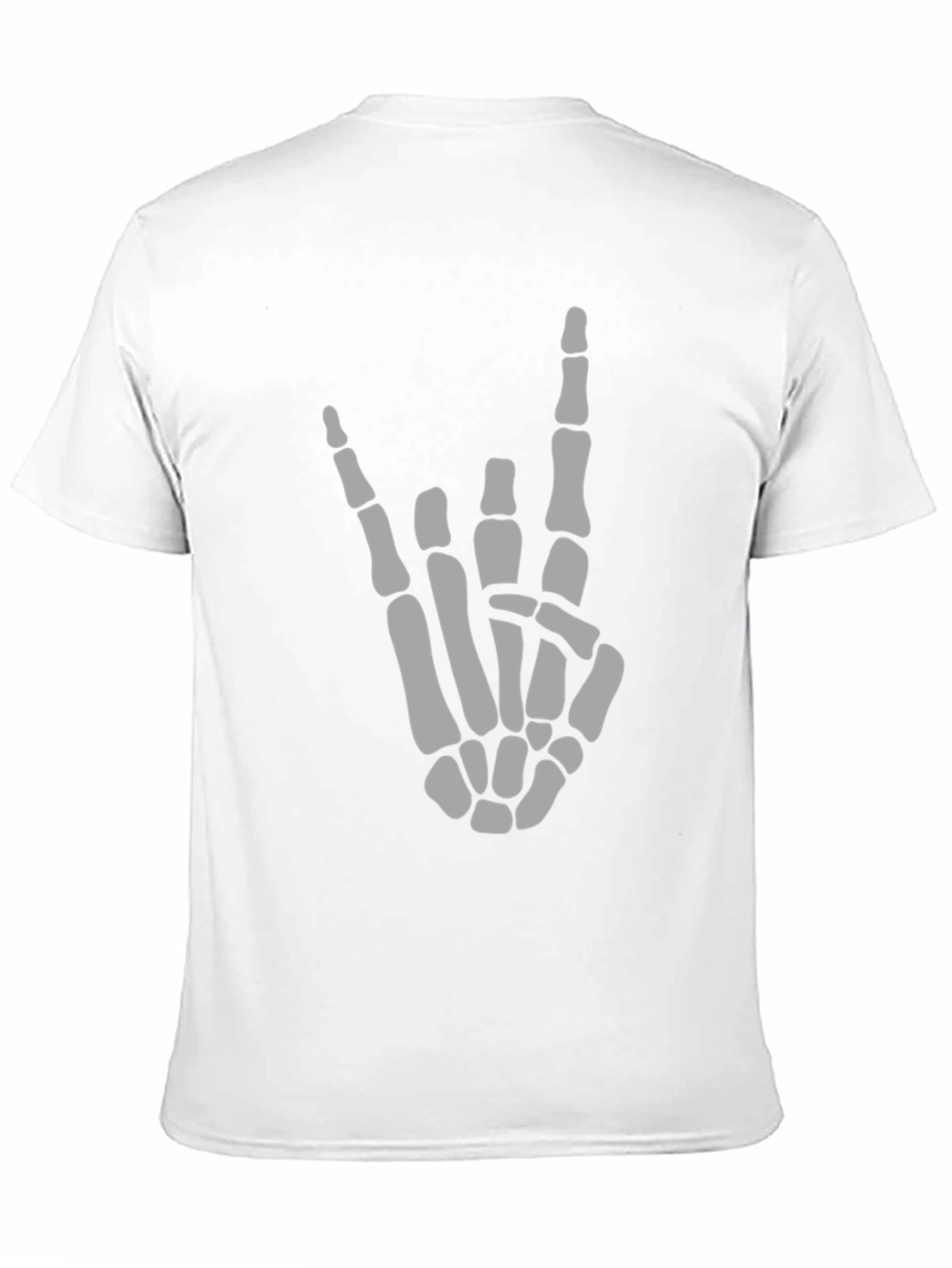 Skeleton Hand Rock On Black T-Shirt