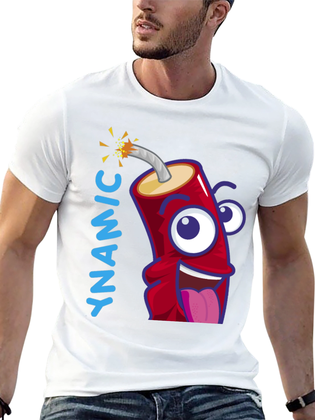 Dynamic Cartoon Dynamite Graphic T-Shirt