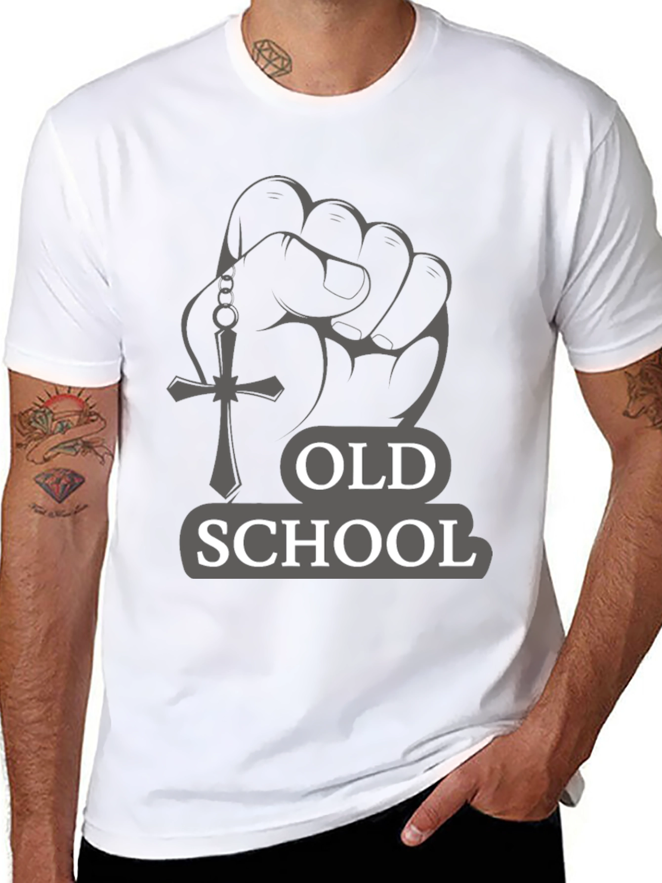Old School Graphic T-Shirt - Black