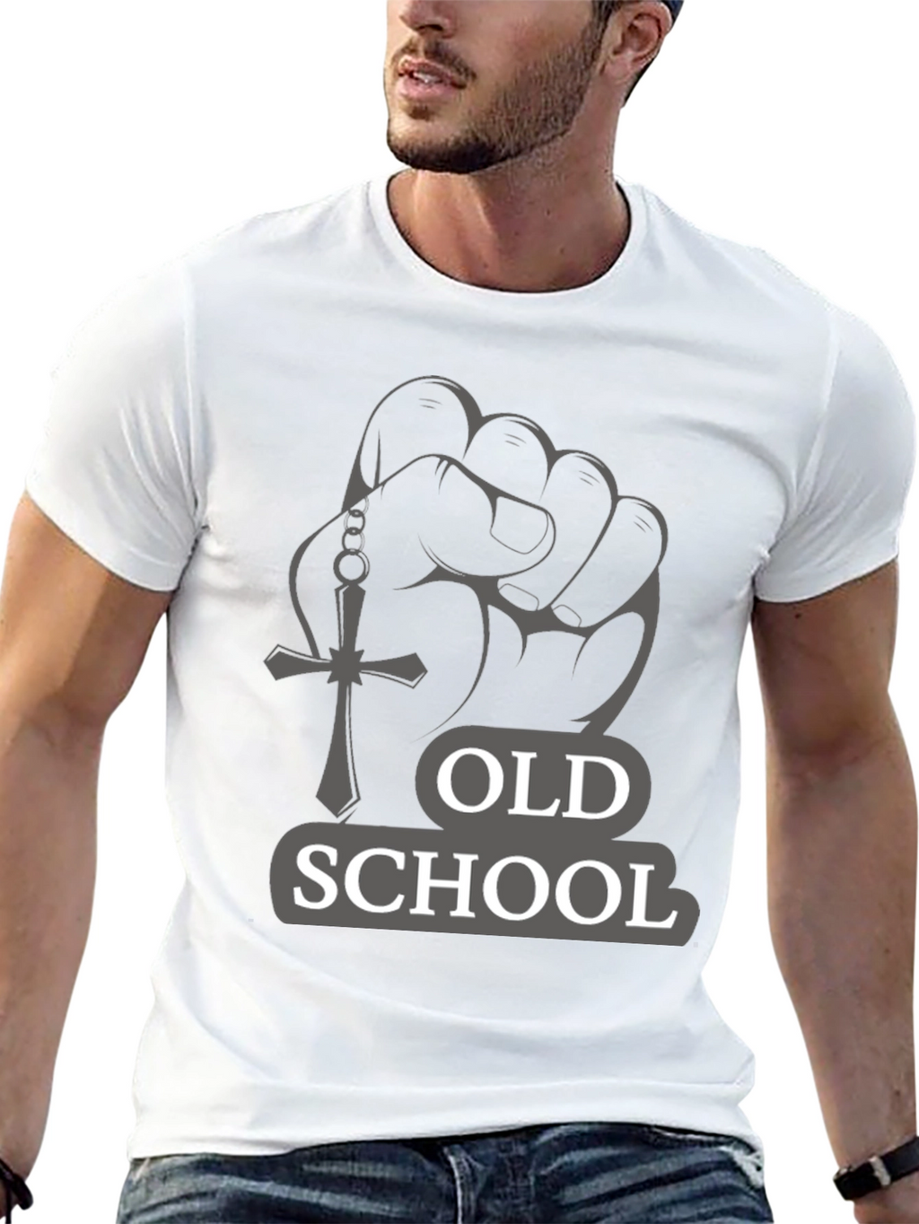 Old School Graphic T-Shirt - Black