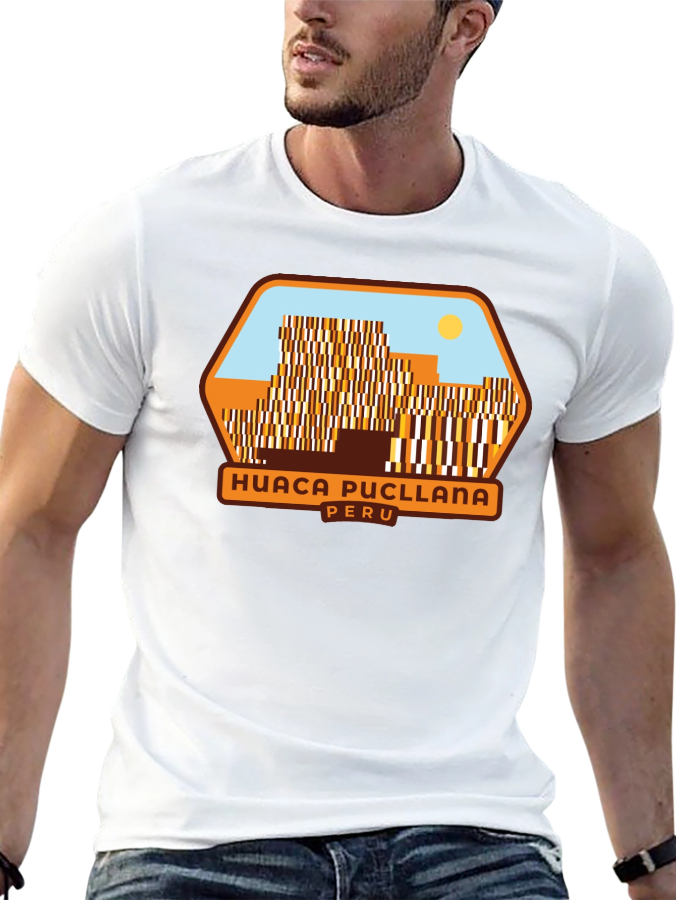 Huaca Pucllana Peru Black Graphic T-Shirt