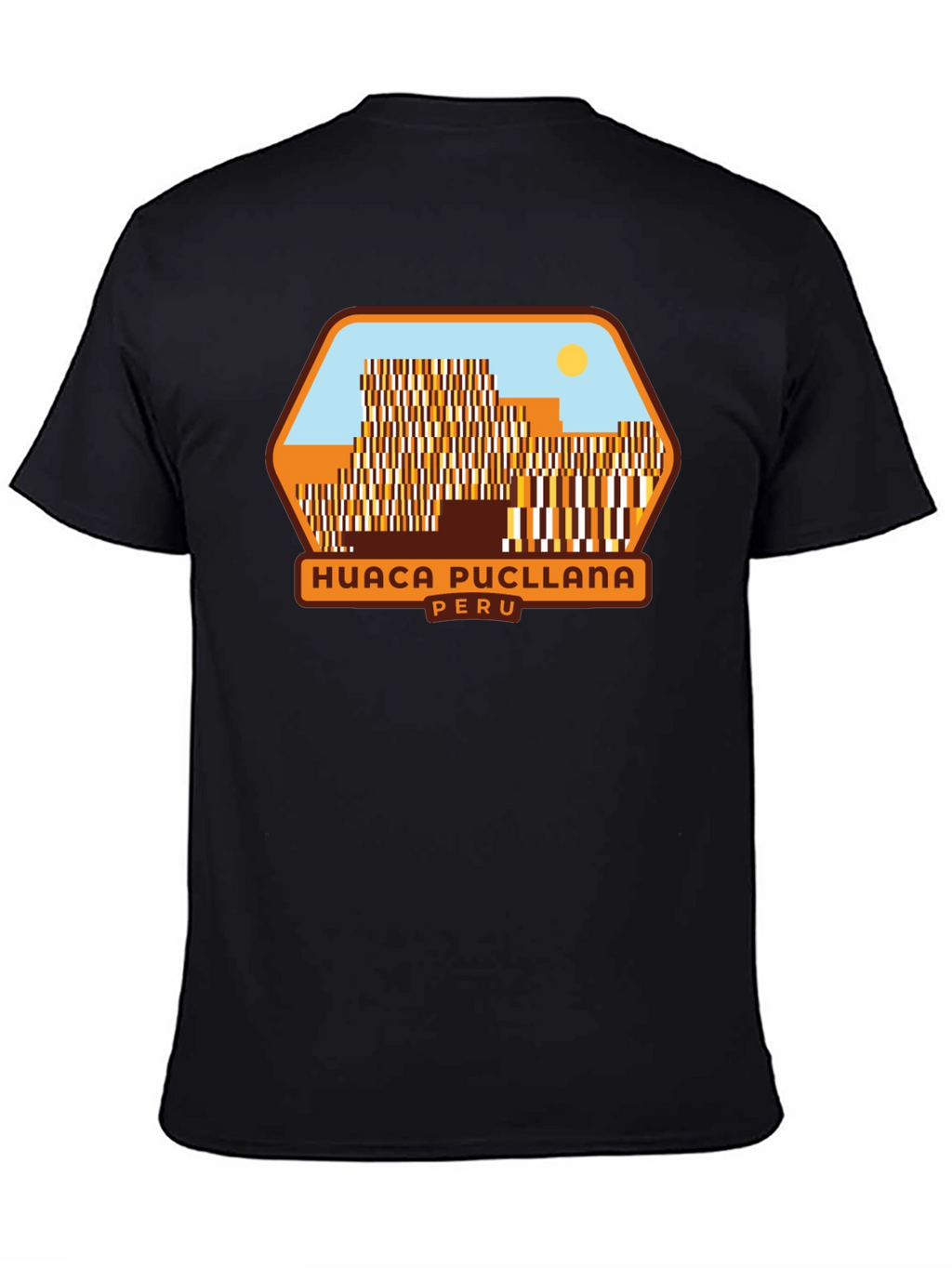 Huaca Pucllana Peru Black Graphic T-Shirt