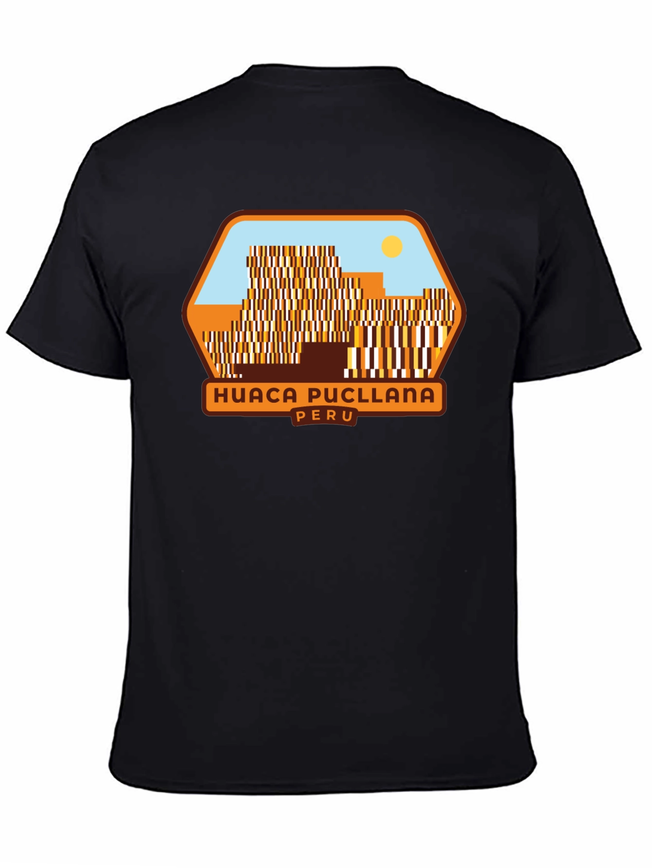 Huaca Pucllana Peru Black Graphic T-Shirt