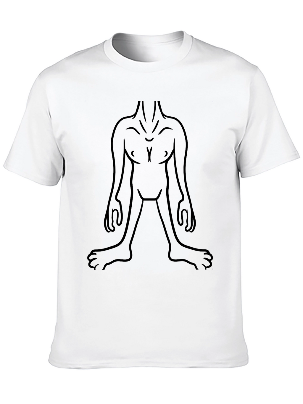 Unique Graphic Tee - Abstract Body Outline