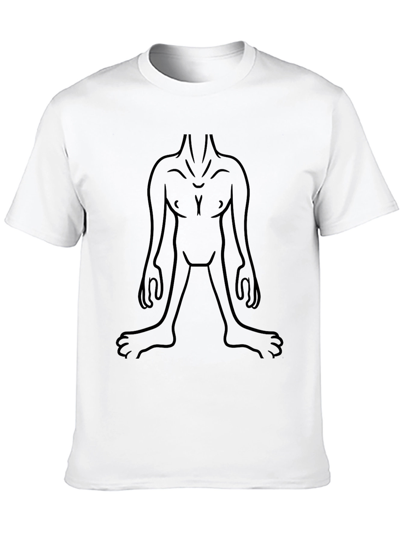 Unique Graphic Tee - Abstract Body Outline