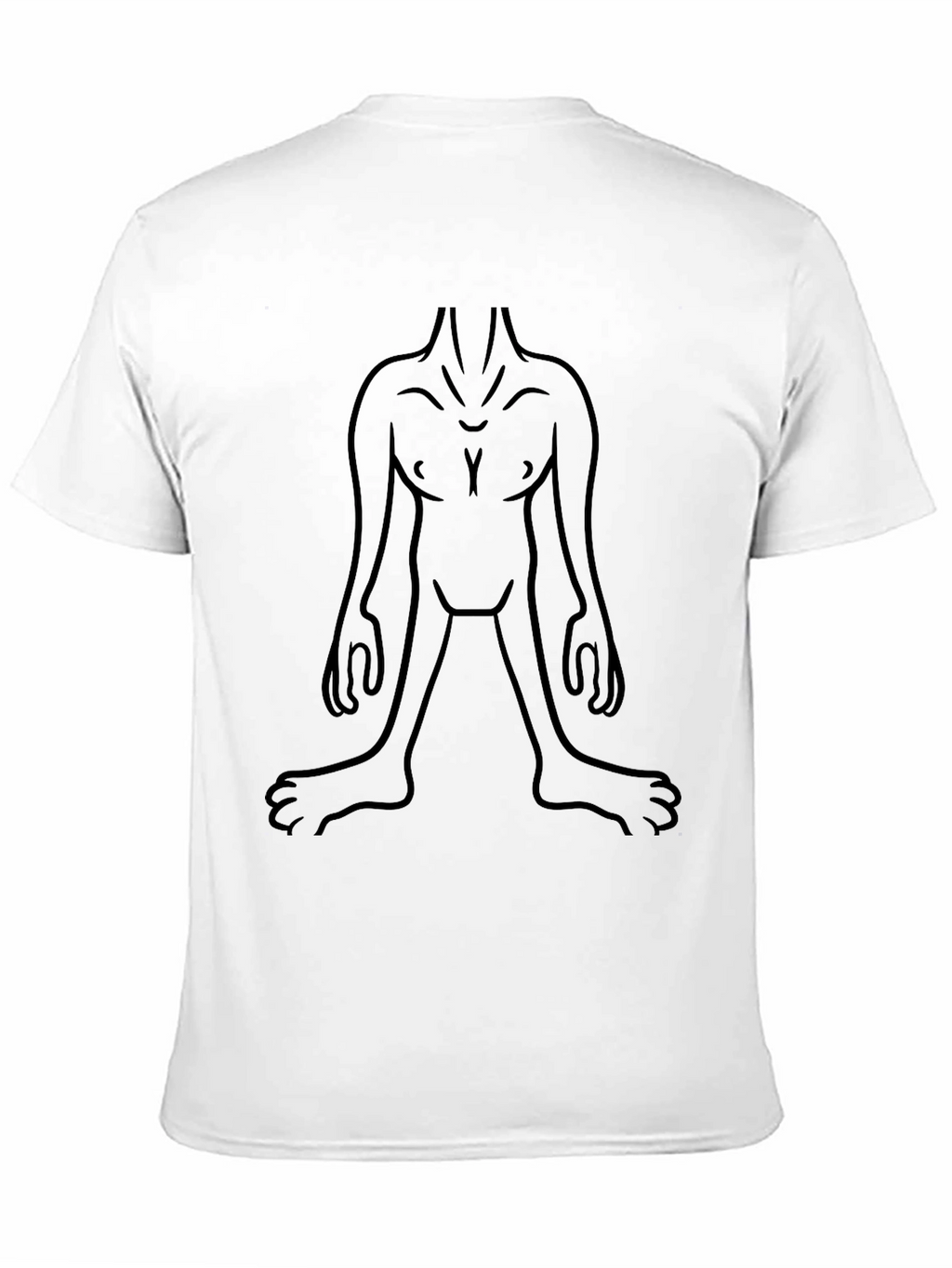 Unique Graphic Tee - Abstract Body Outline