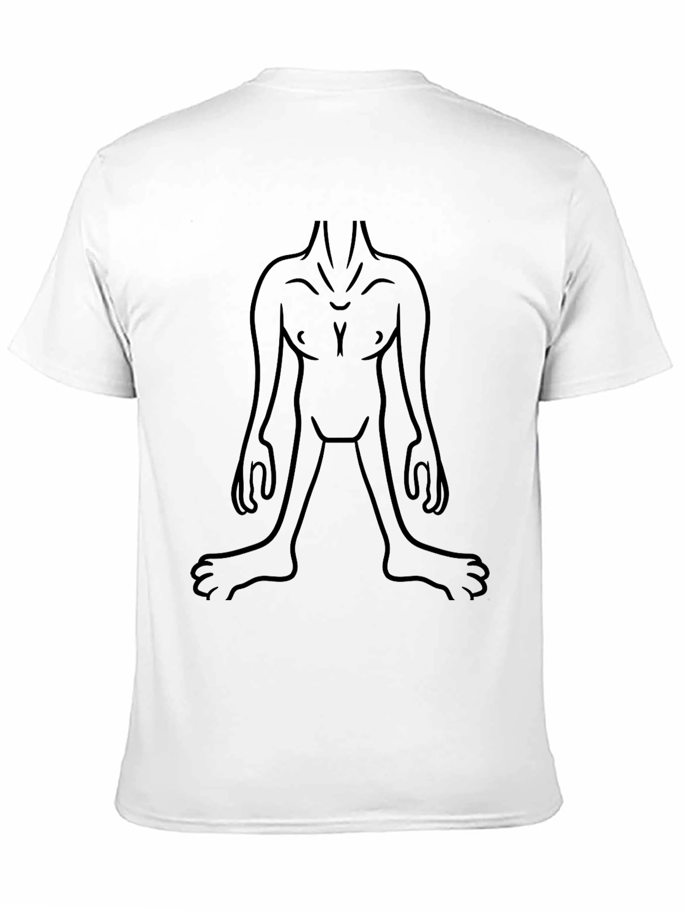 Unique Graphic Tee - Abstract Body Outline