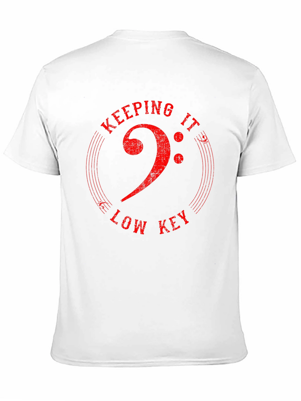 Keeping It Low Key Bass Clef Graphic T-Shirt