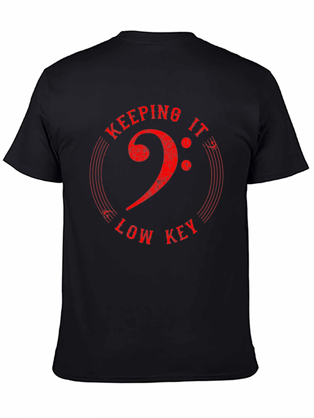 Keeping It Low Key Bass Clef Graphic T-Shirt