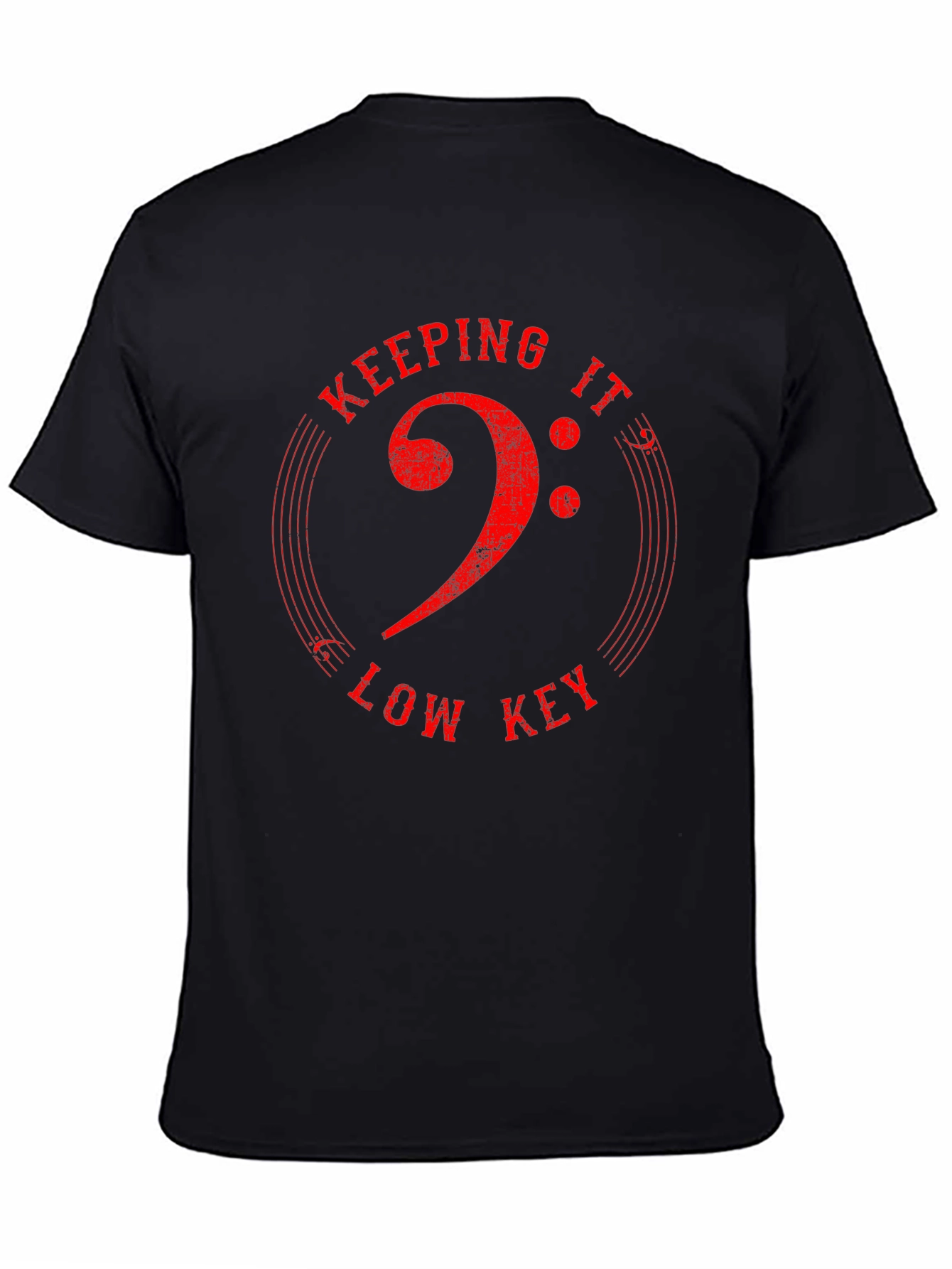 Keeping It Low Key Bass Clef Graphic T-Shirt
