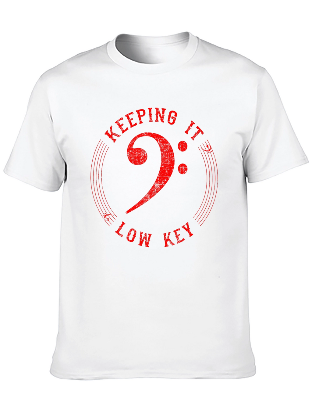 Keeping It Low Key Bass Clef Graphic T-Shirt