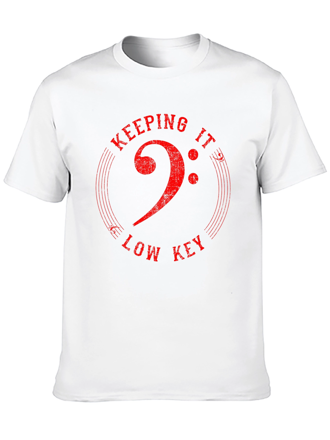 Keeping It Low Key Bass Clef Graphic T-Shirt