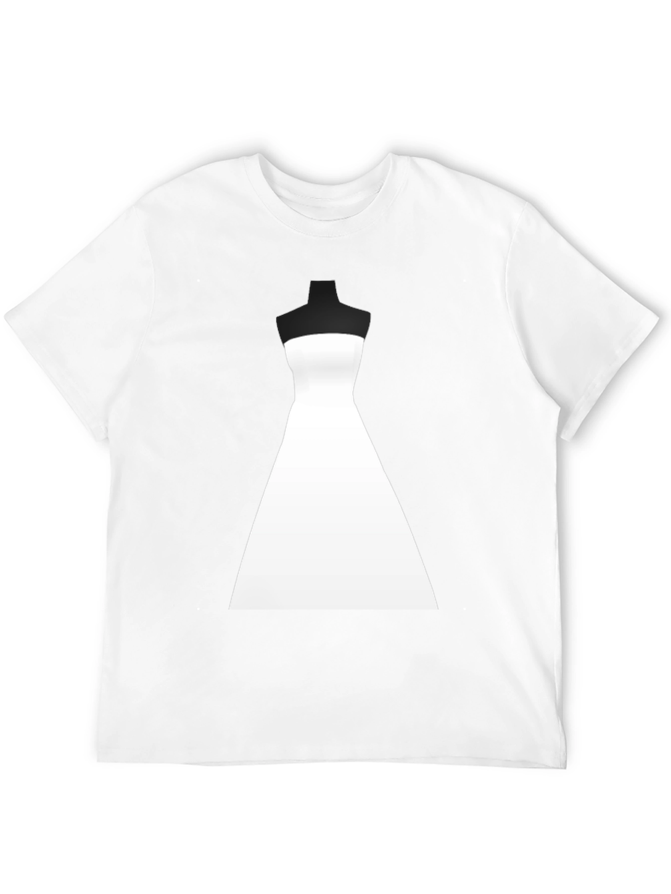 Stylish Wedding Dress Graphic Tee - Black
