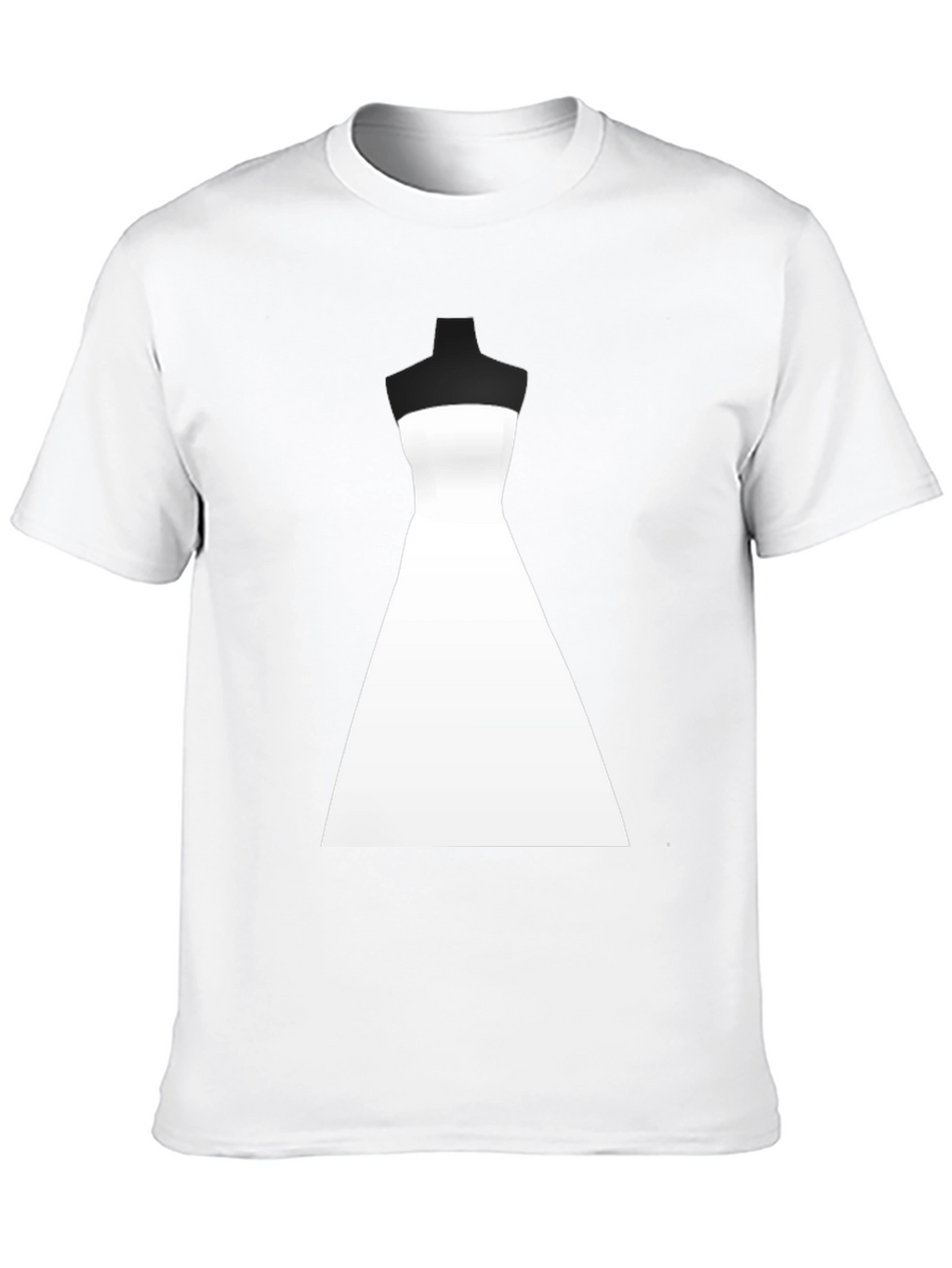 Stylish Wedding Dress Graphic Tee - Black