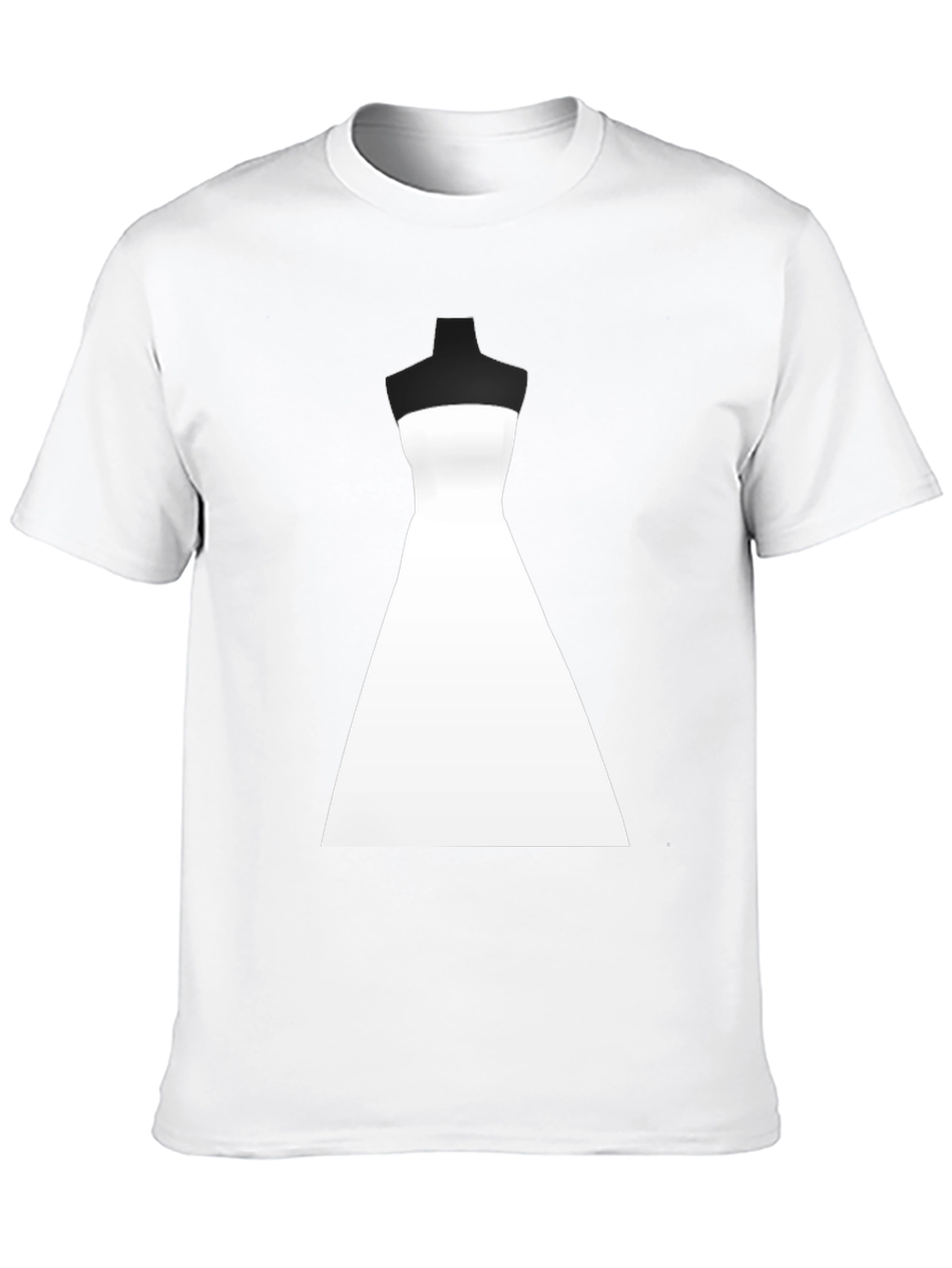 Stylish Wedding Dress Graphic Tee - Black