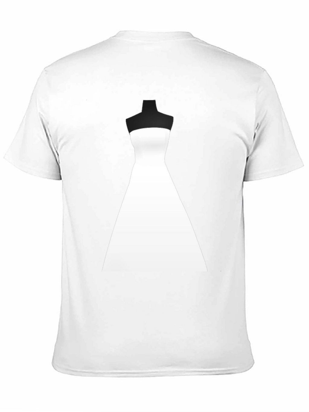 Stylish Wedding Dress Graphic Tee - Black