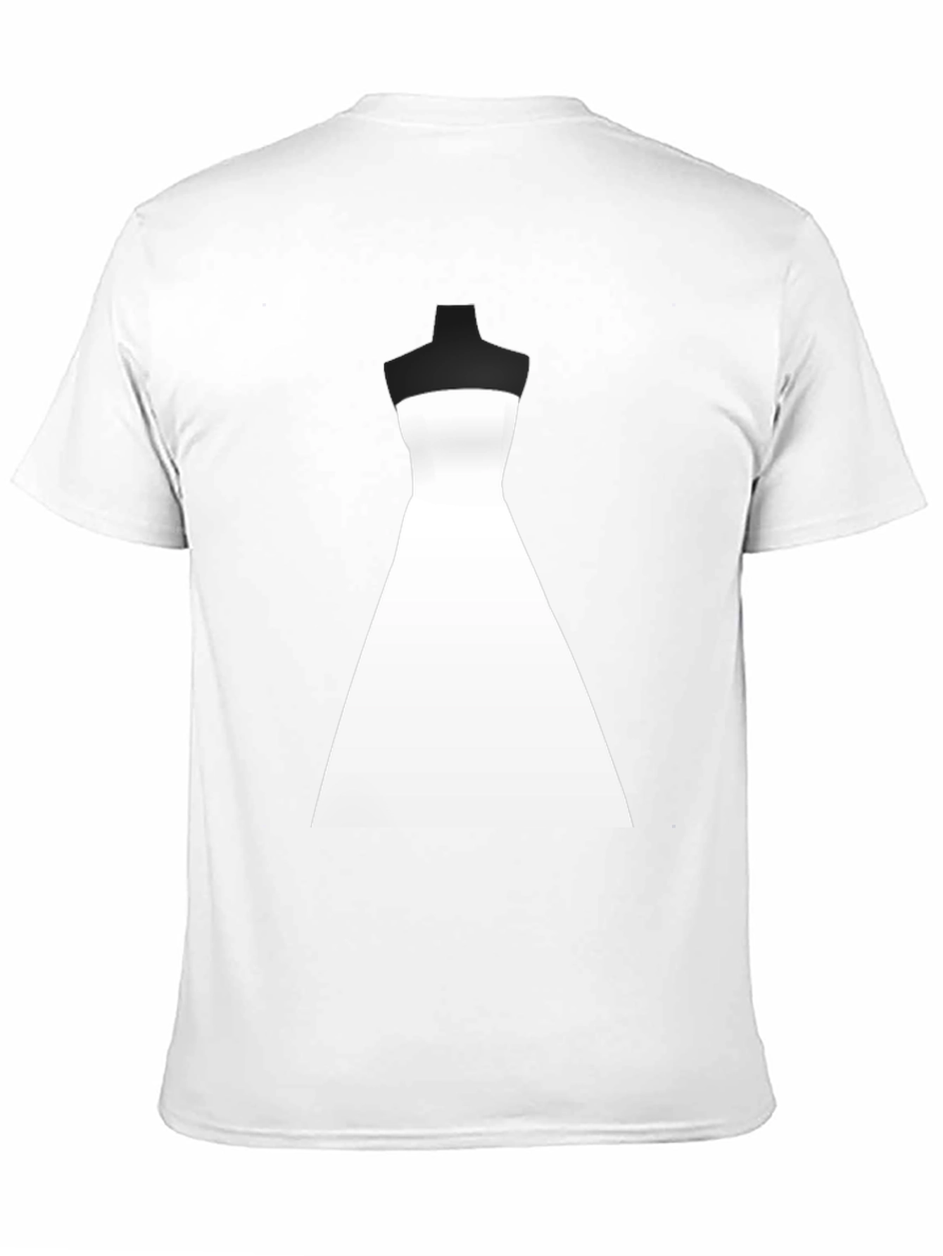 Stylish Wedding Dress Graphic Tee - Black