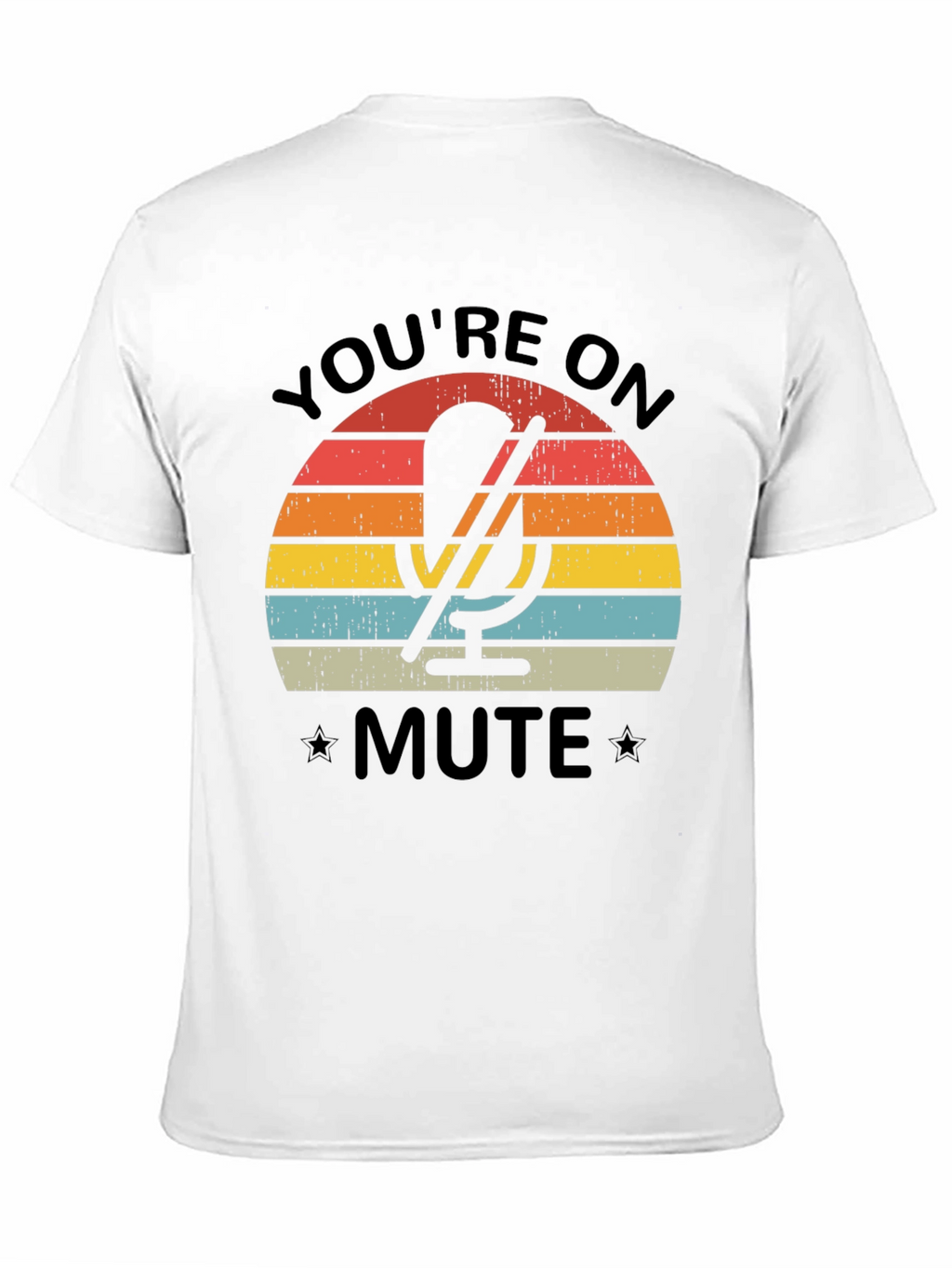 Youre On Mute Black T-Shirt - Retro Microphone Design