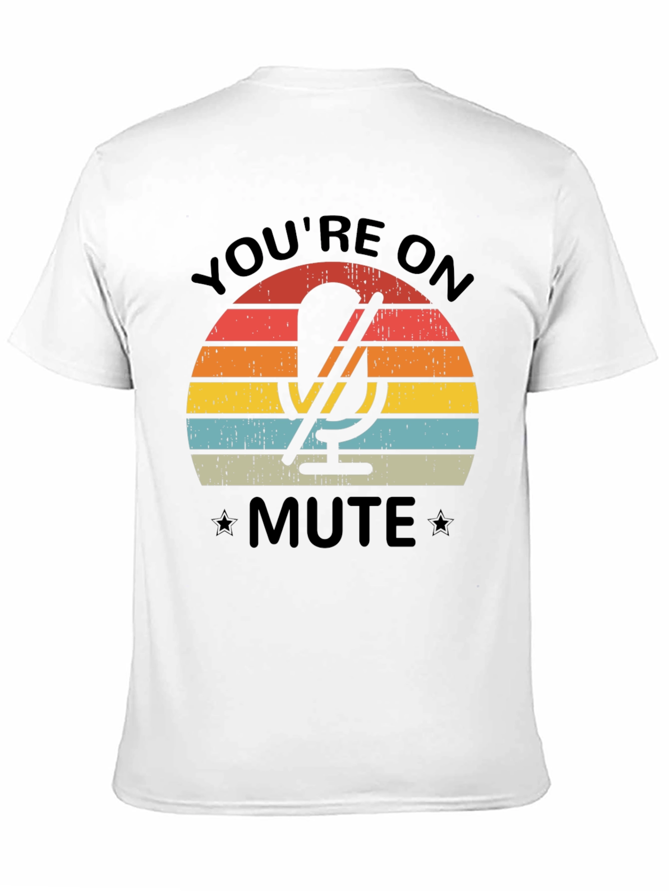 Youre On Mute Black T-Shirt - Retro Microphone Design