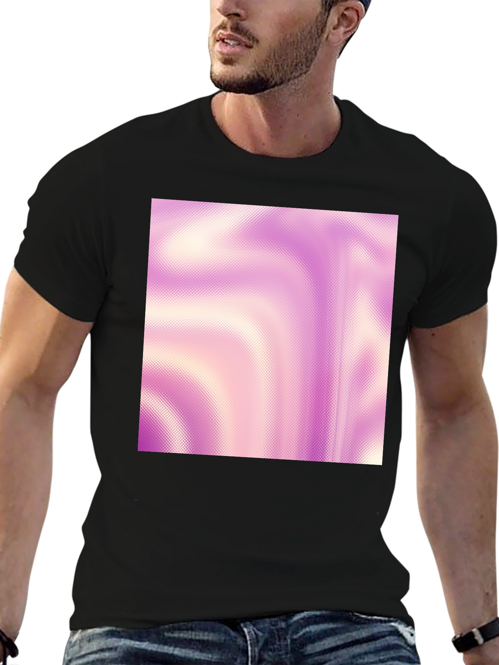 Abstract Swirl Tee - Modern Graphic Print T-Shirt