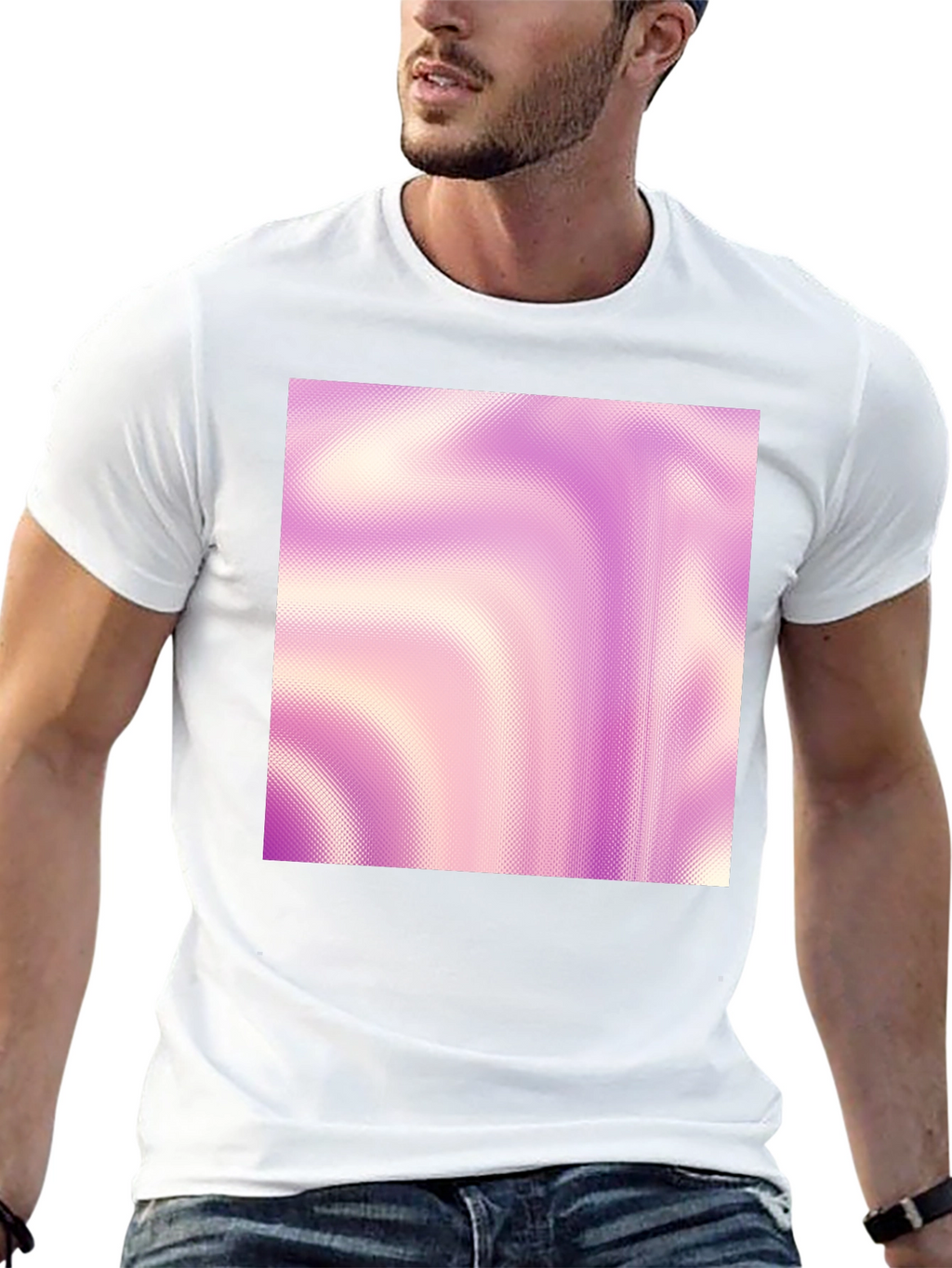 Abstract Swirl Tee - Modern Graphic Print T-Shirt