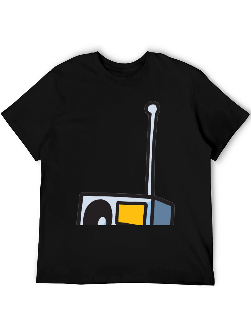Retro Radio Graphic Tee - Black Unisex T-Shirt