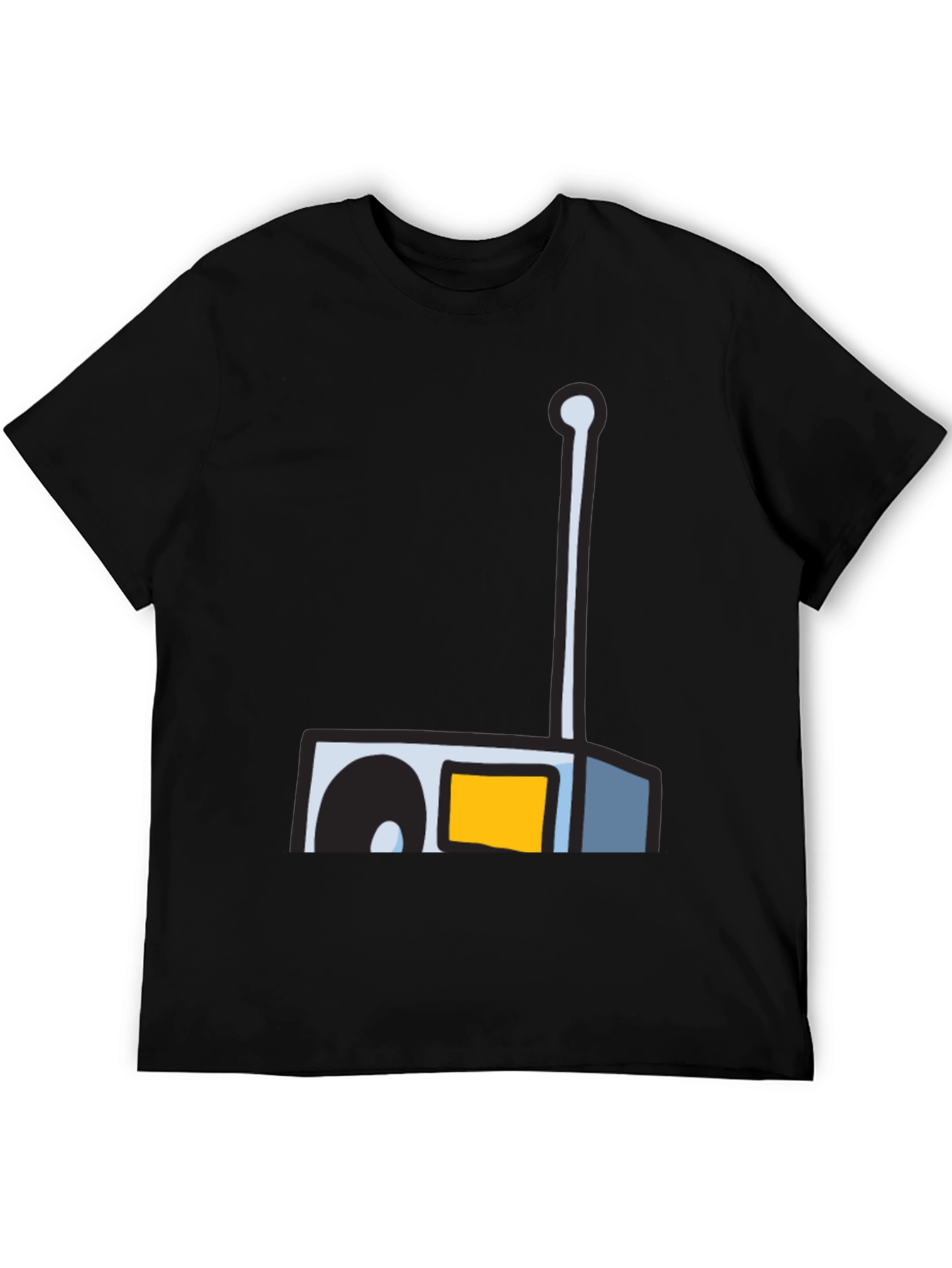 Retro Radio Graphic Tee - Black Unisex T-Shirt