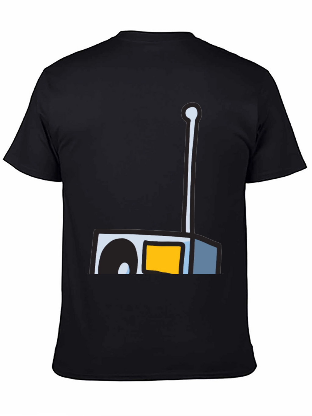 Retro Radio Graphic Tee - Black Unisex T-Shirt