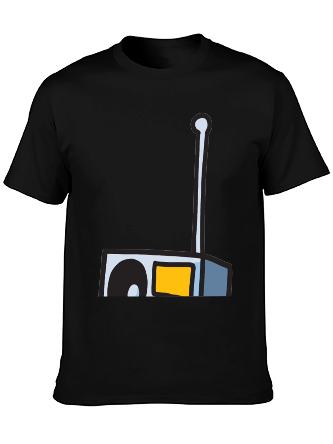 Retro Radio Graphic Tee - Black Unisex T-Shirt