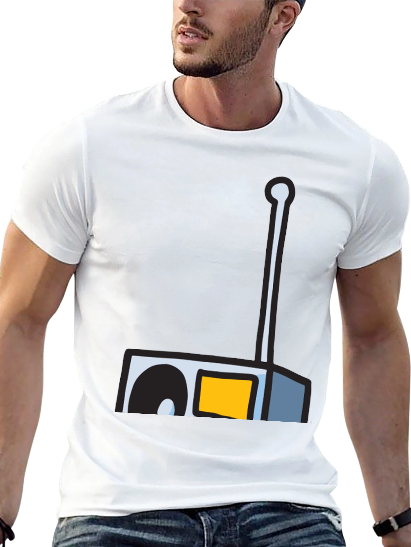 Retro Radio Graphic Tee - Black Unisex T-Shirt