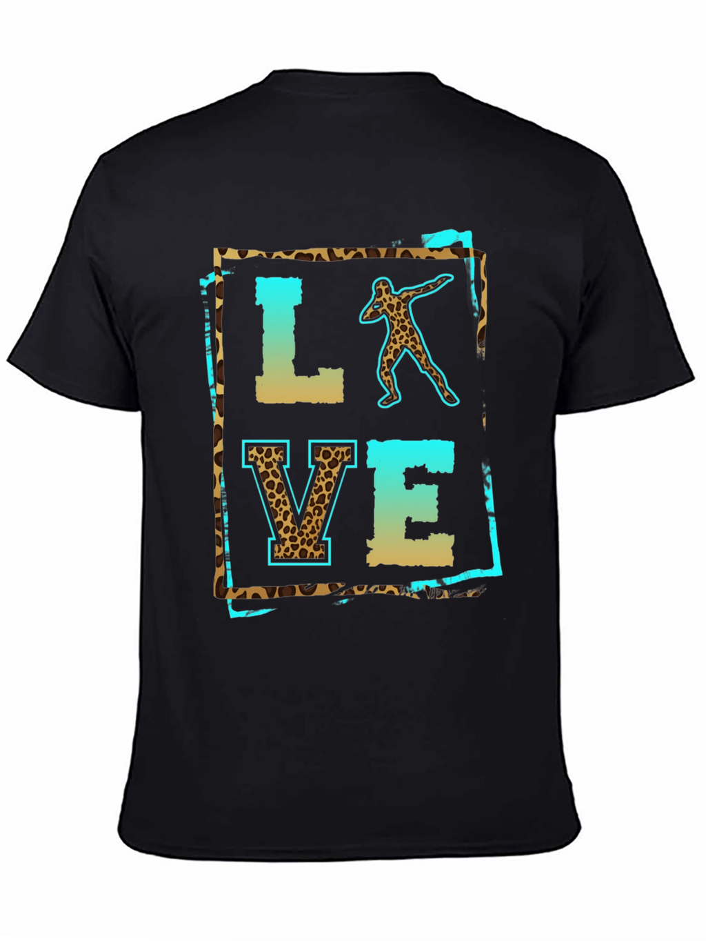 Leopard Print LOVE Shot Put T-Shirt