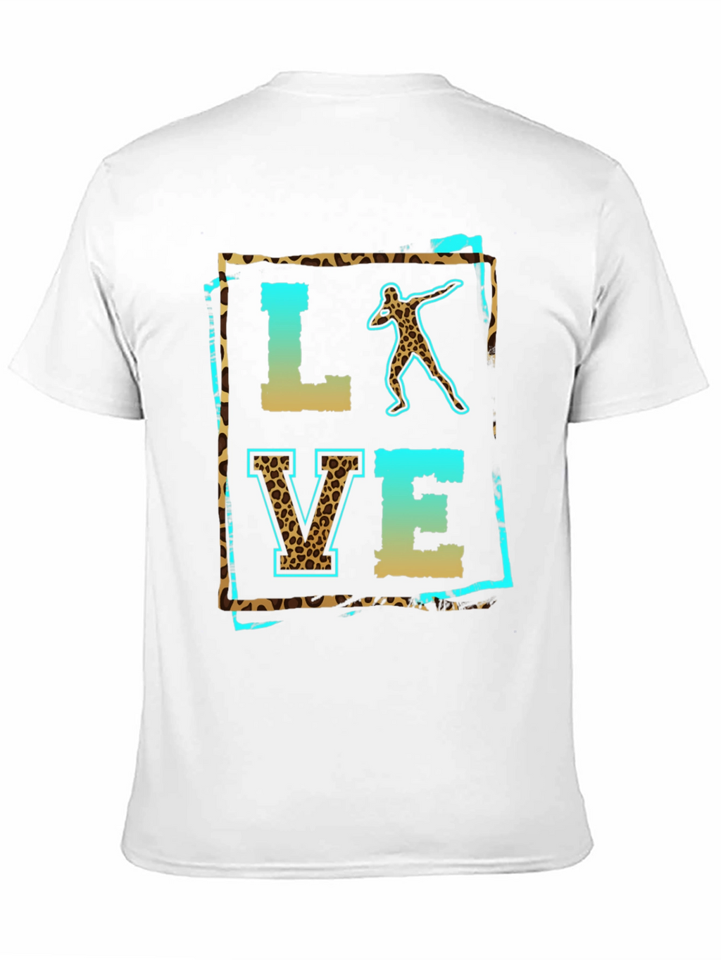 Leopard Print LOVE Shot Put T-Shirt