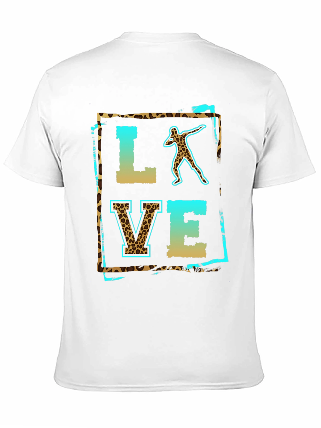 Leopard Print LOVE Shot Put T-Shirt