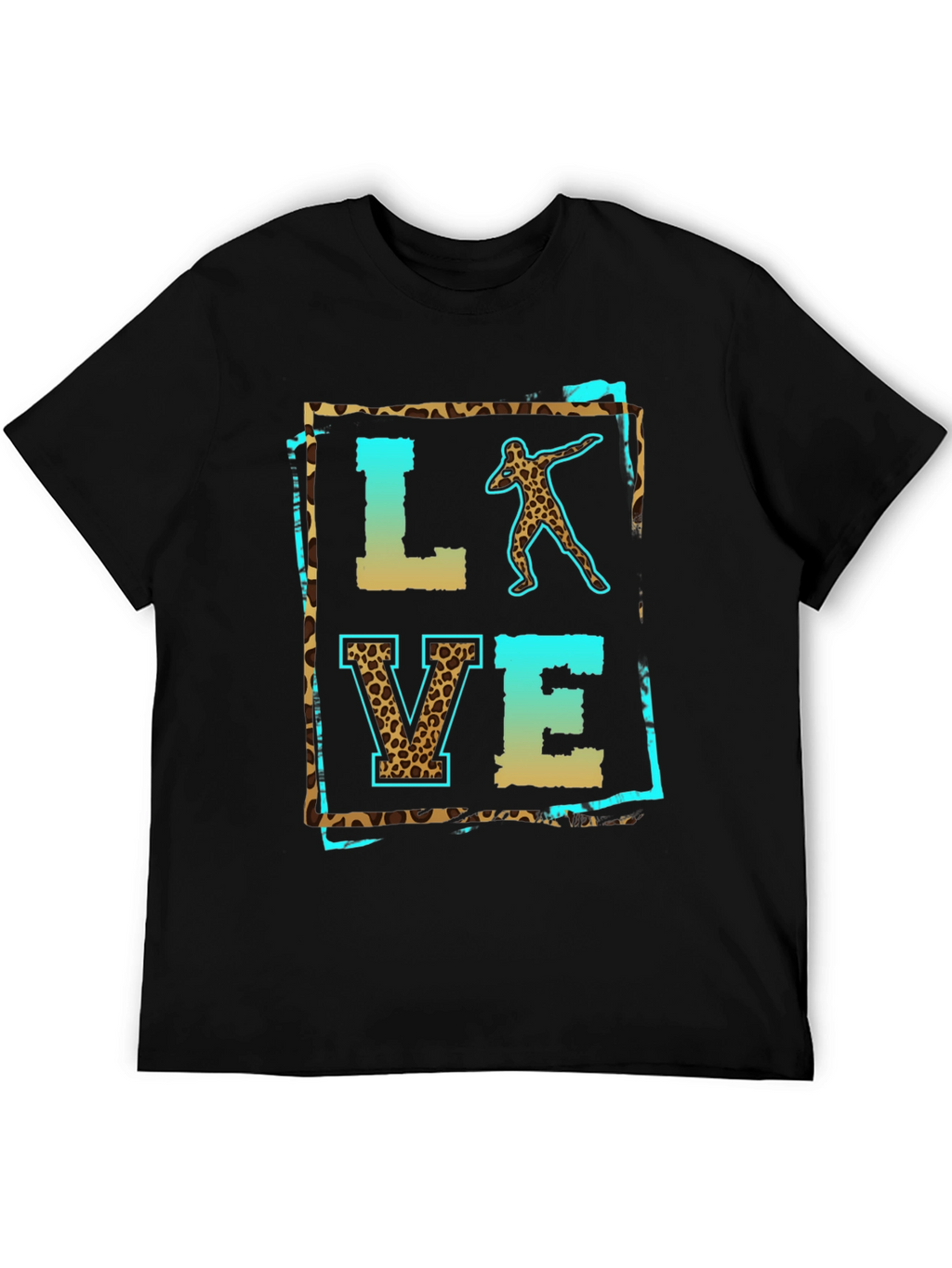 Leopard Print LOVE Shot Put T-Shirt