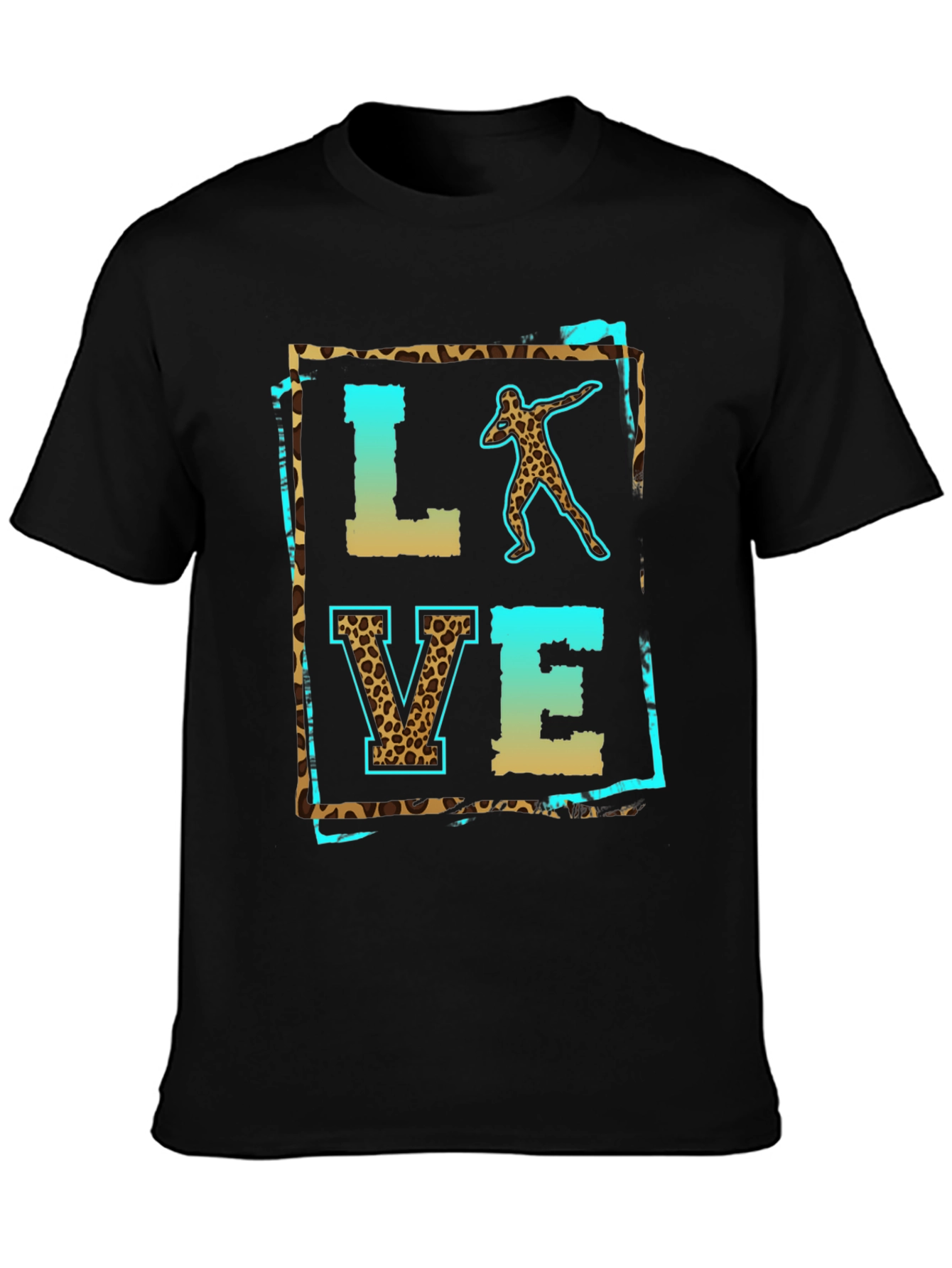 Leopard Print LOVE Shot Put T-Shirt