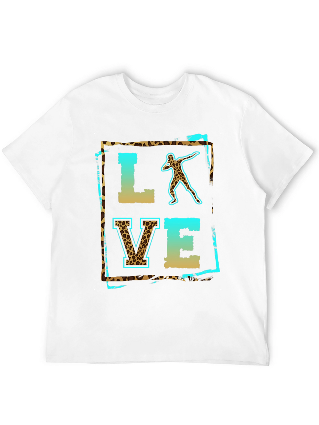 Leopard Print LOVE Shot Put T-Shirt