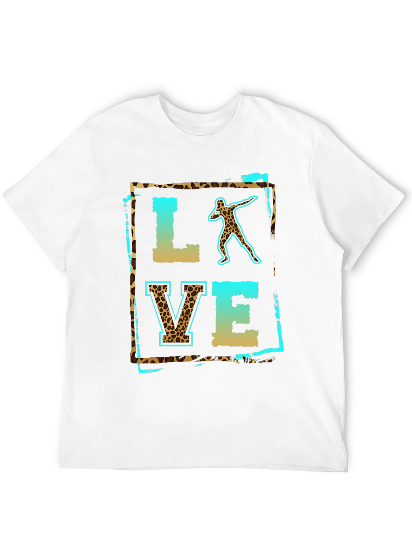 Leopard Print LOVE Shot Put T-Shirt