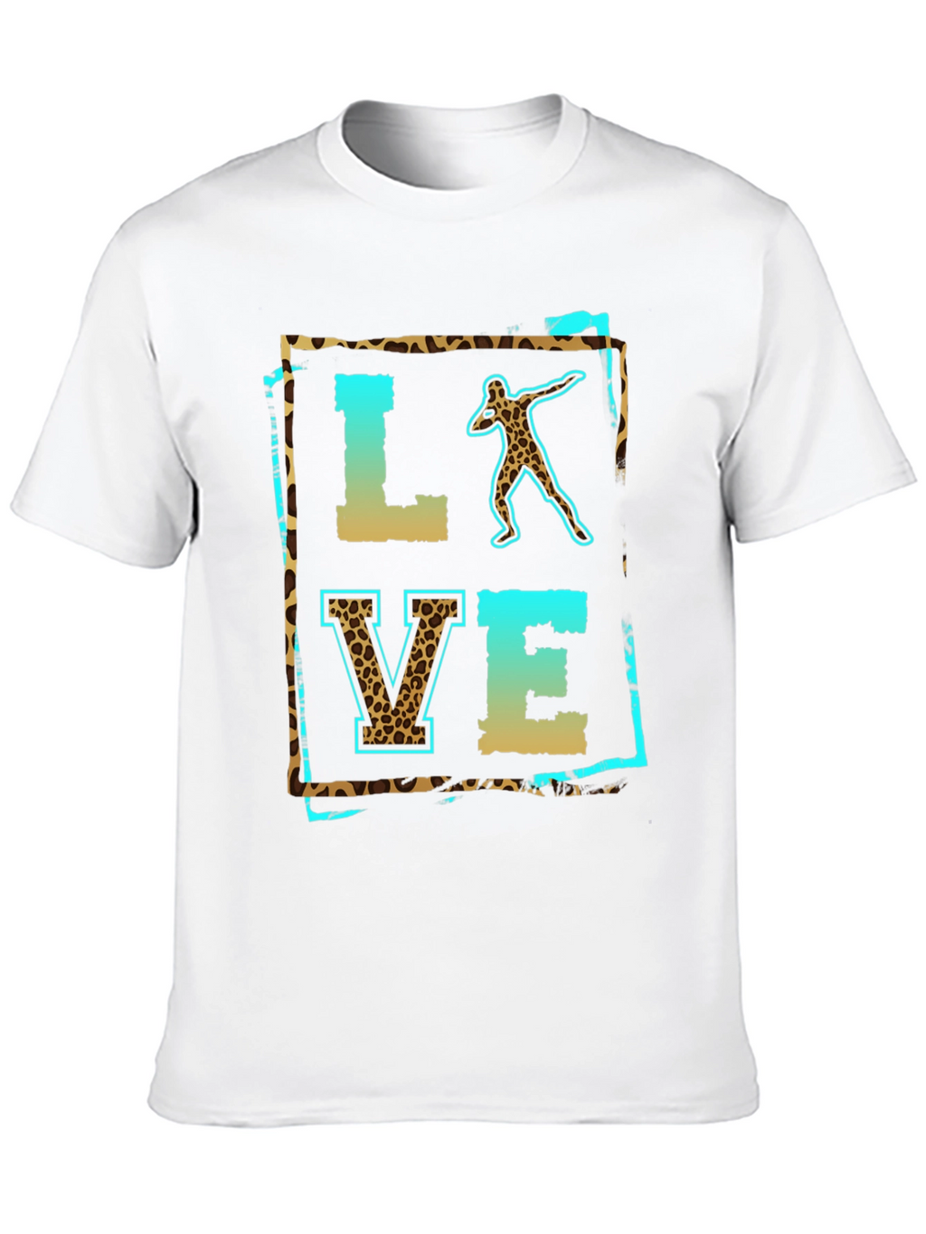 Leopard Print LOVE Shot Put T-Shirt