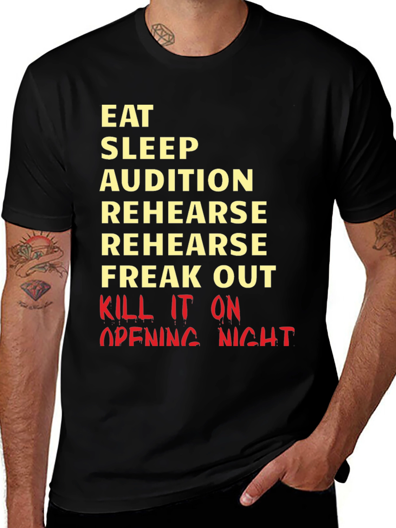 Eat Sleep Audition Rehearse Graphic Tee