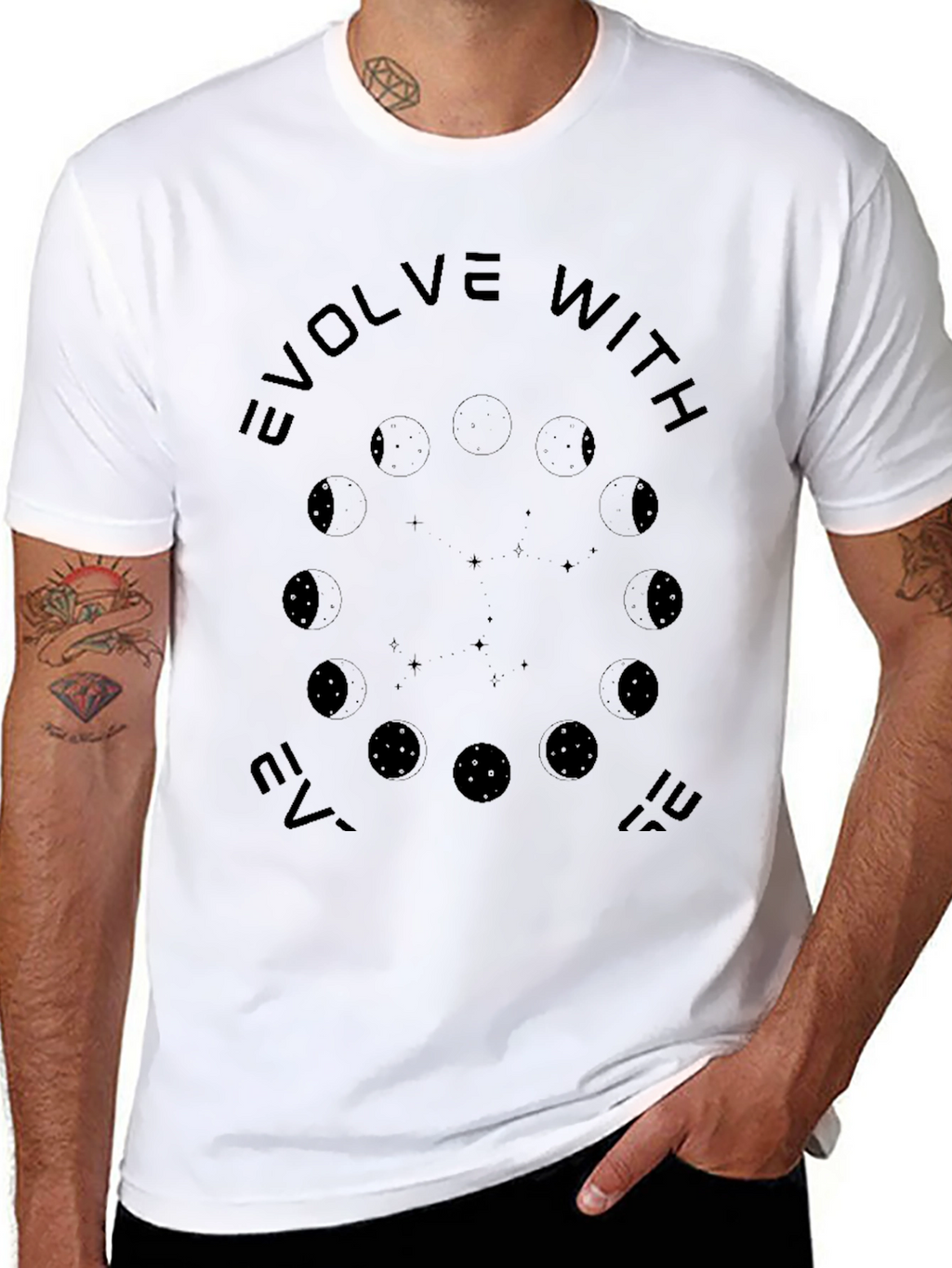 Evolve With It Black Graphic Tee