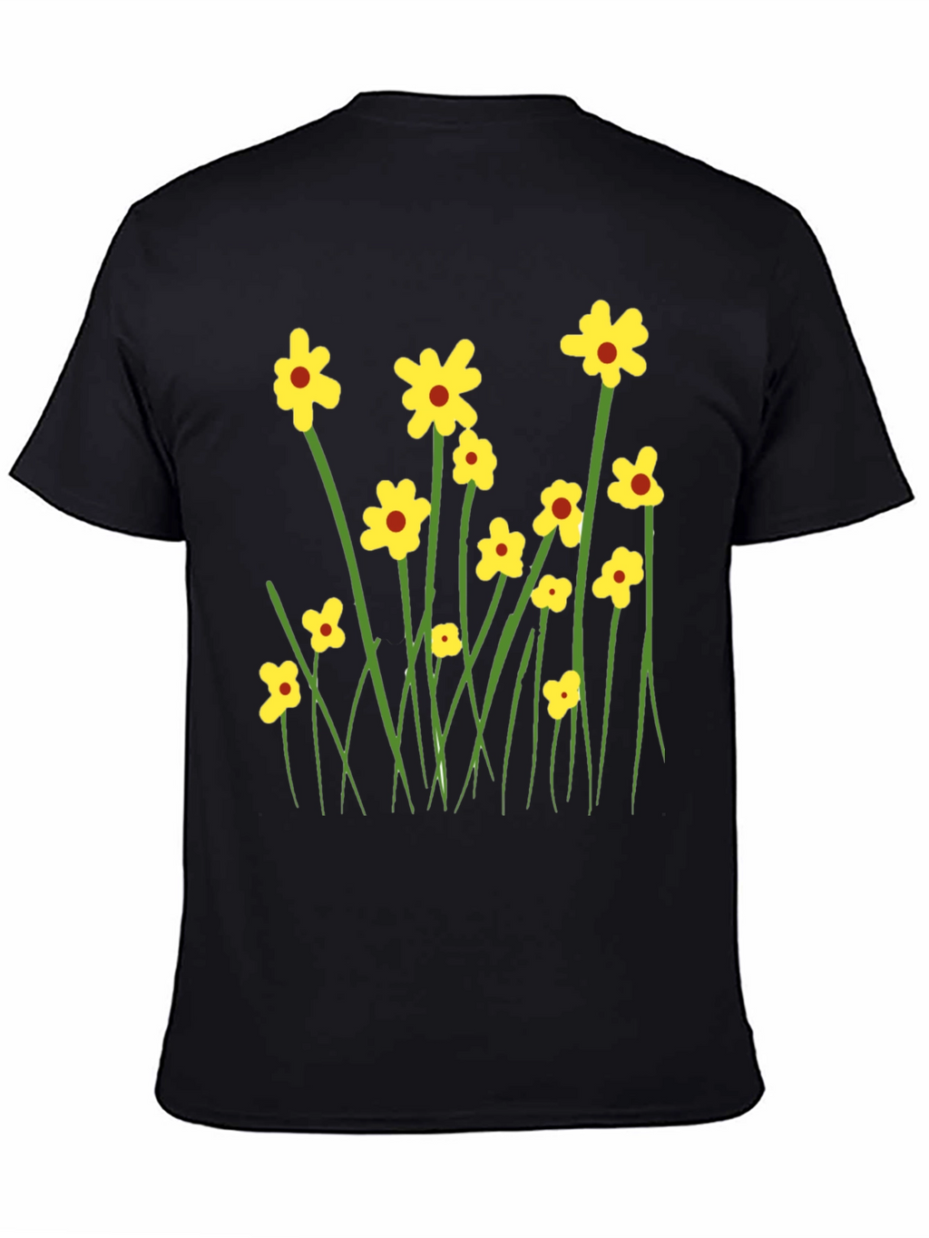 Floral Graphic Tee - Mens Black T-Shirt