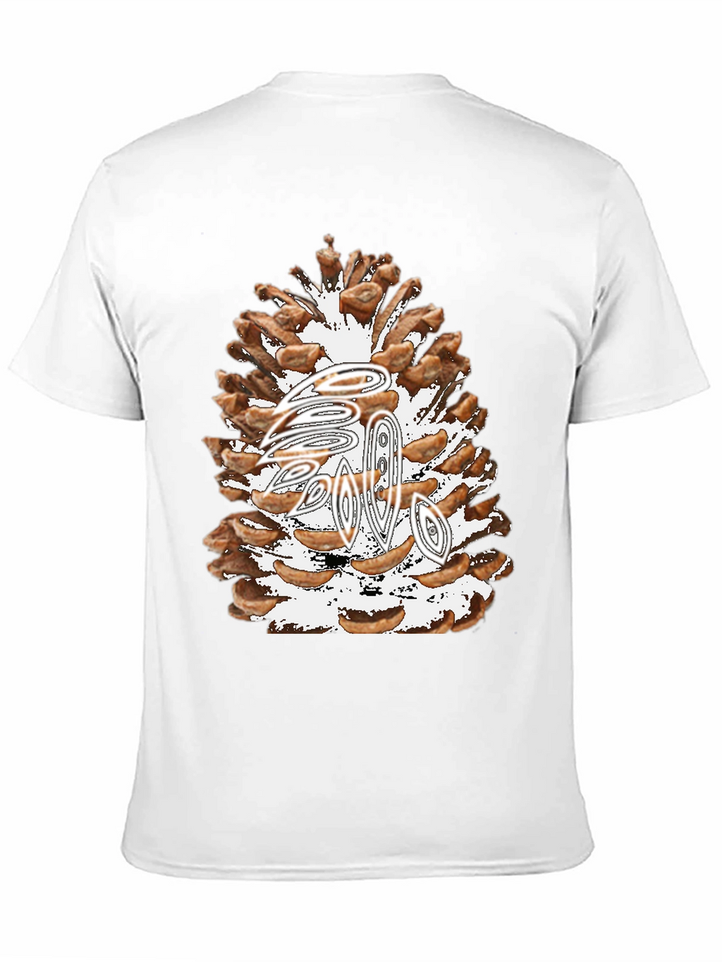 Pine Cone Graphic Tee - Nature Inspired Black T-Shirt