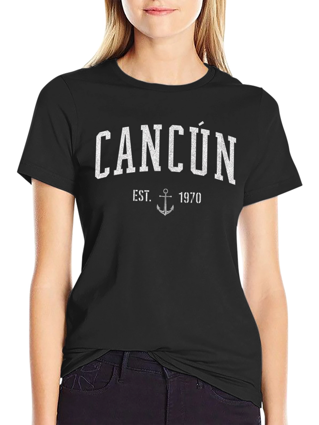Cancún T-Shirt - Est. 1970 Anchor Graphic