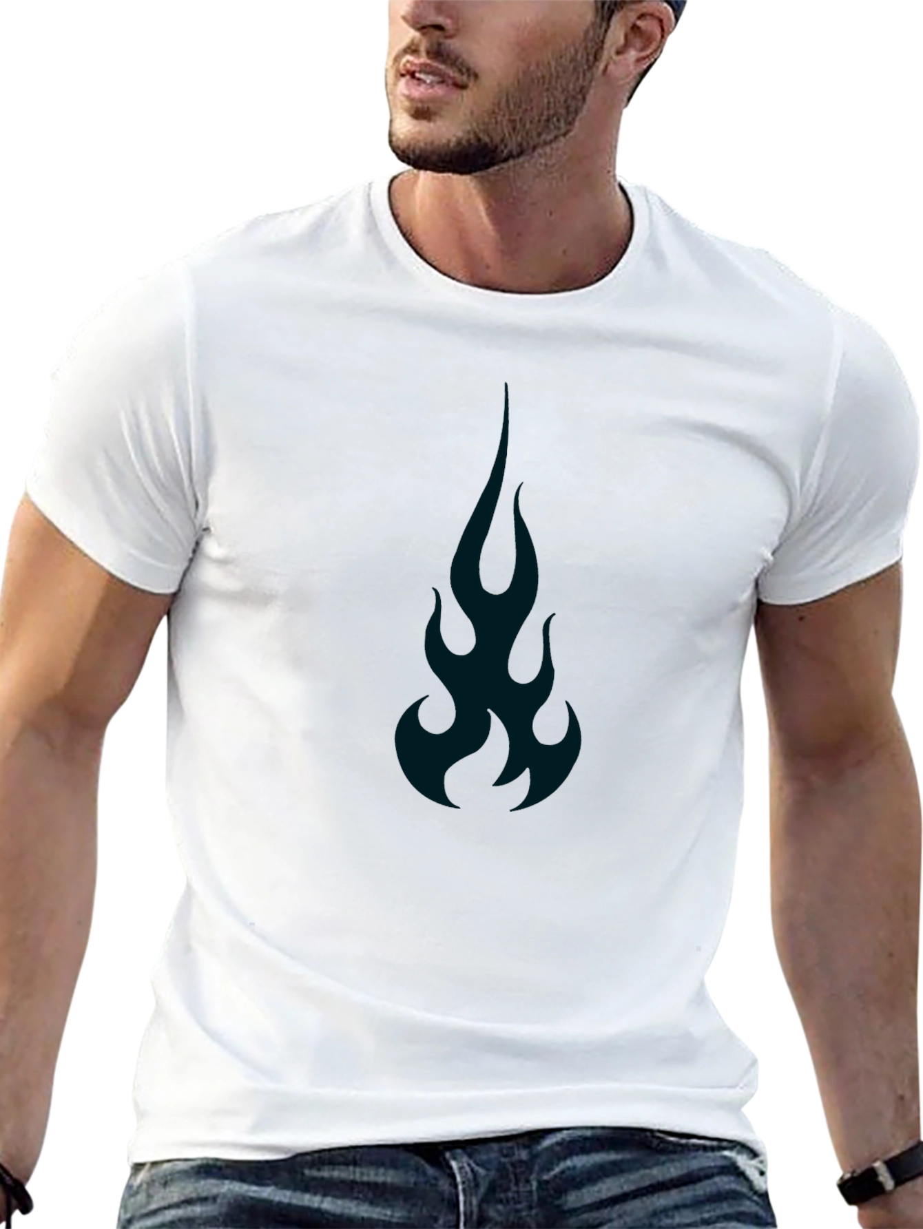 Flame Graphic Tee - Mens Black T-Shirt