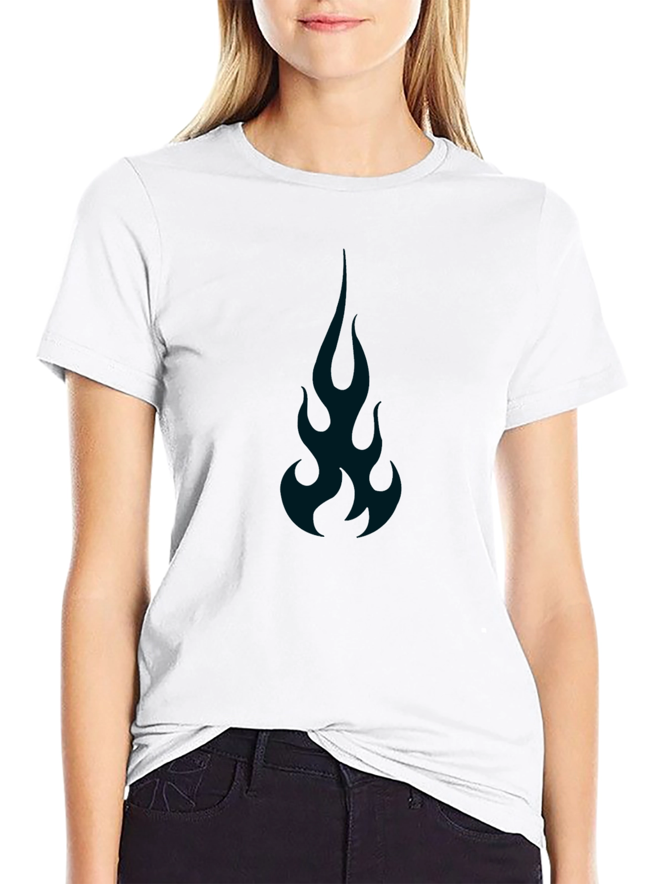 Flame Graphic Tee - Mens Black T-Shirt