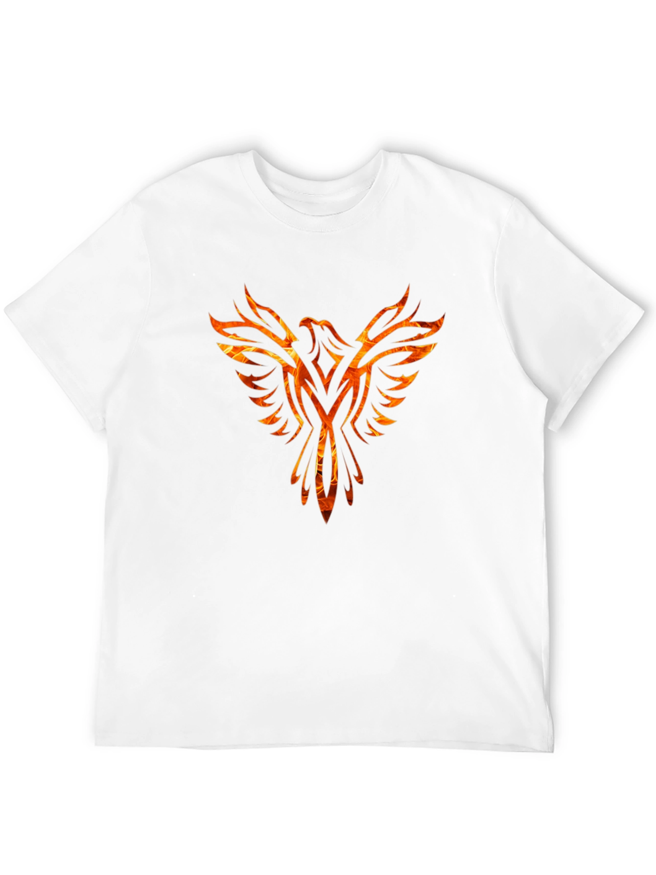 Fiery Phoenix Graphic Black T-Shirt